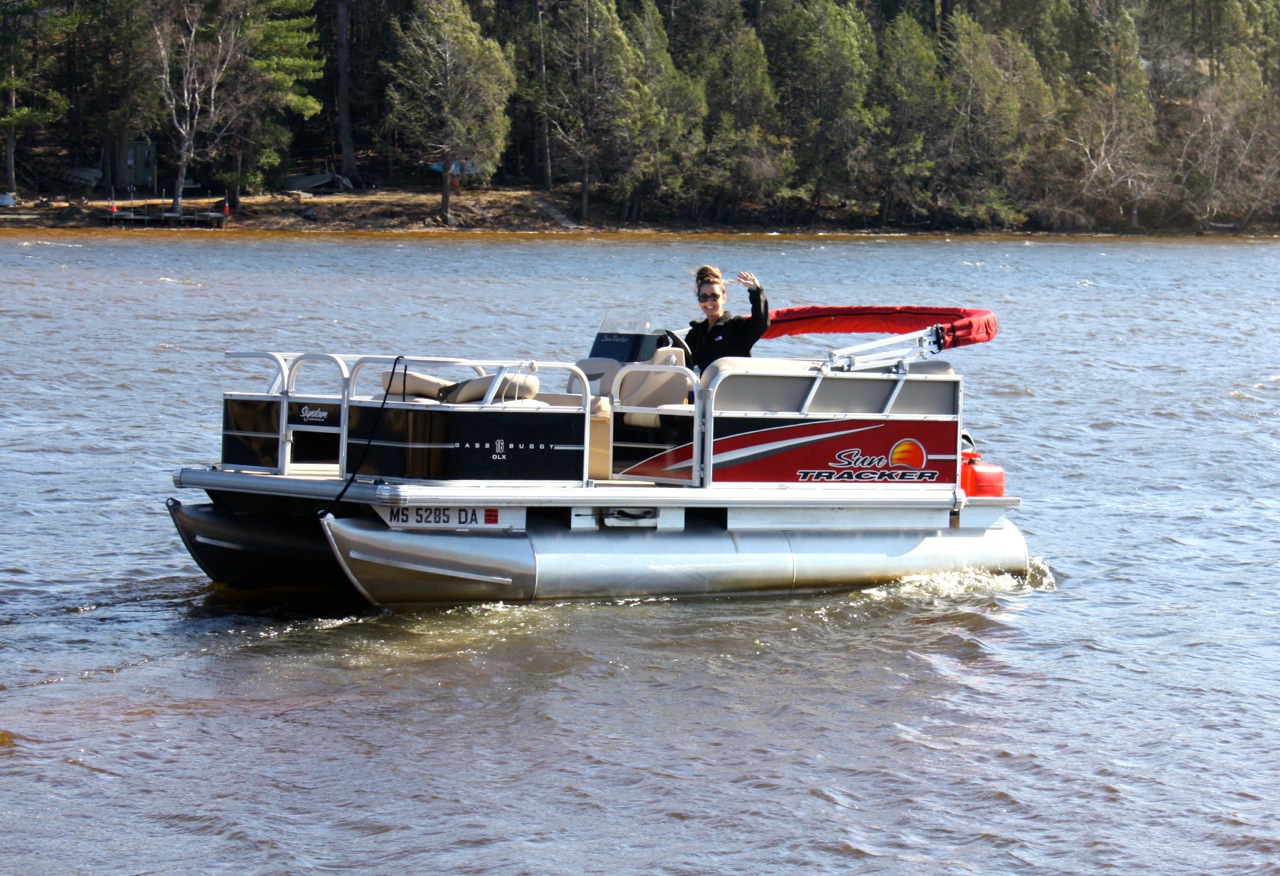 First boat in for the 2015 season, Ash-Lee Quinn and Rob Pinkman