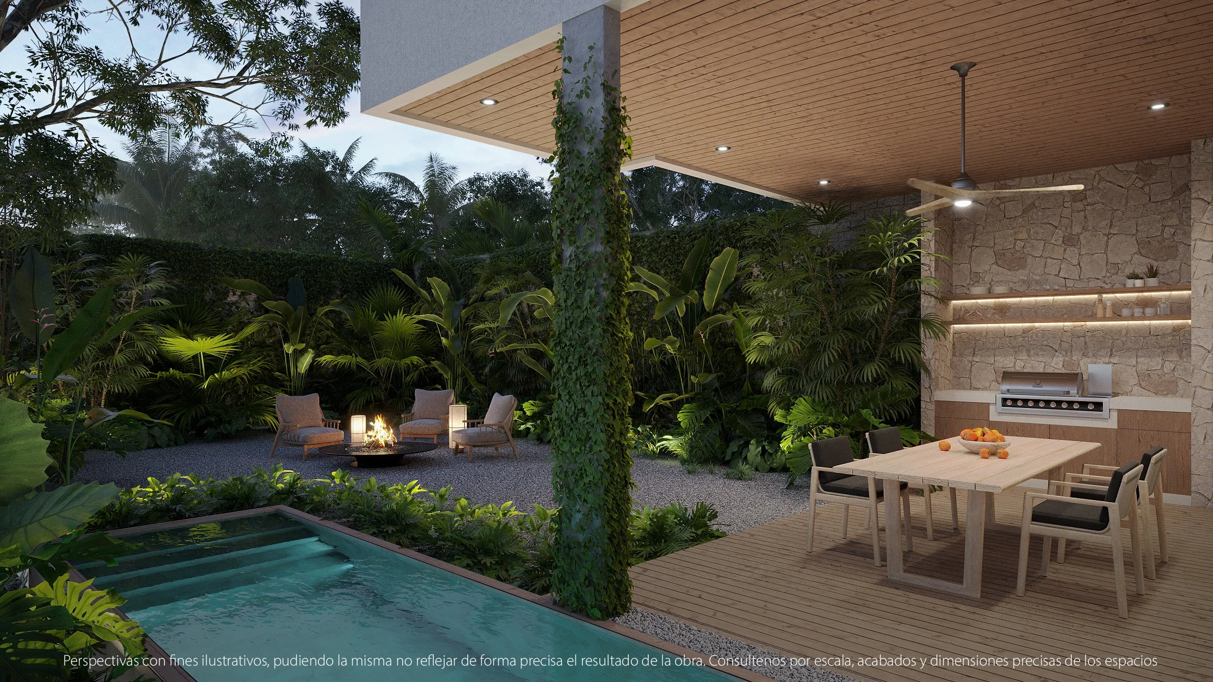 NOS-14 Terraza y Piscina Noche.jpg