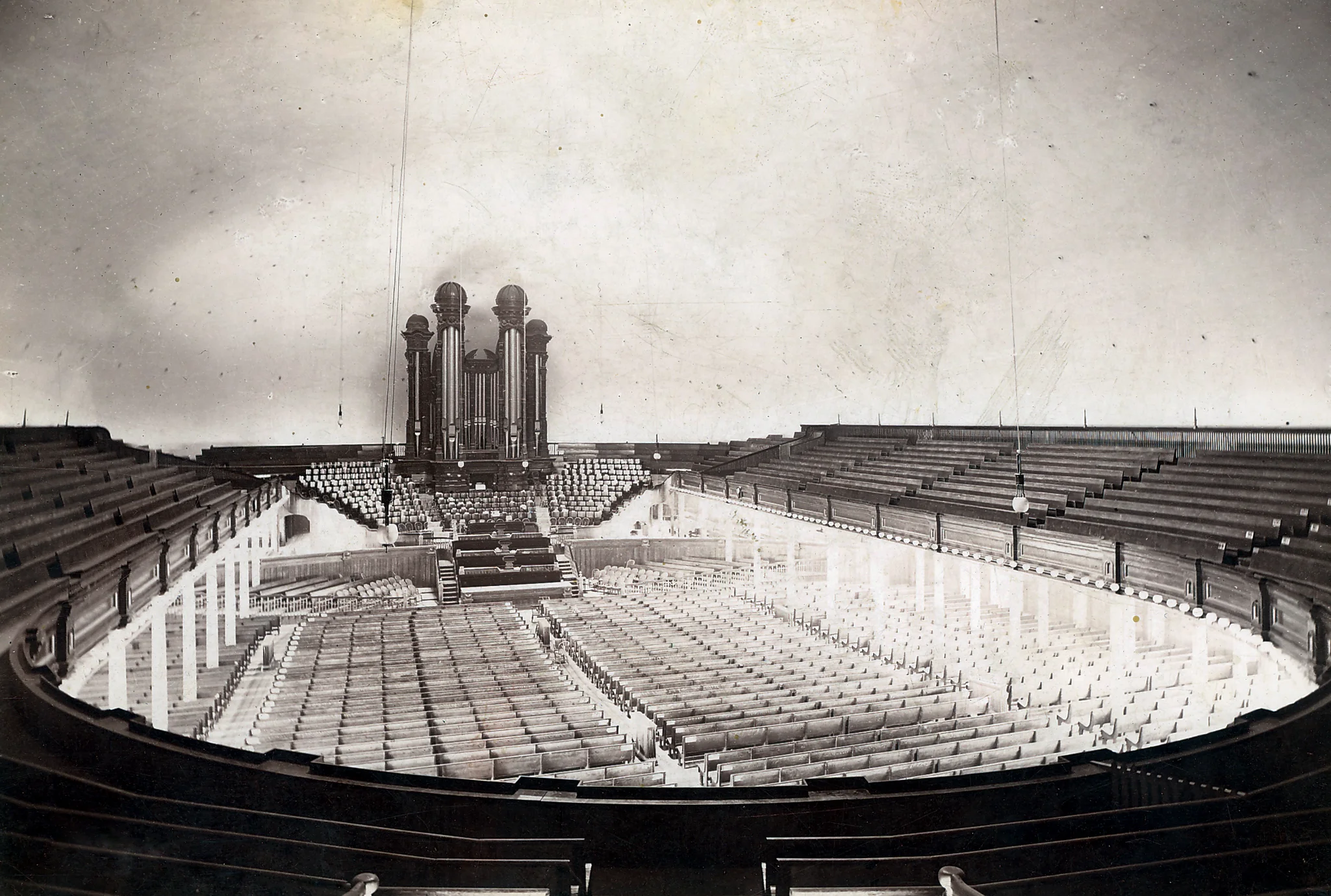 Interior of the Tabernacle. All images courtesy Church of Jesus Christ of Latter-day Saints History Library.