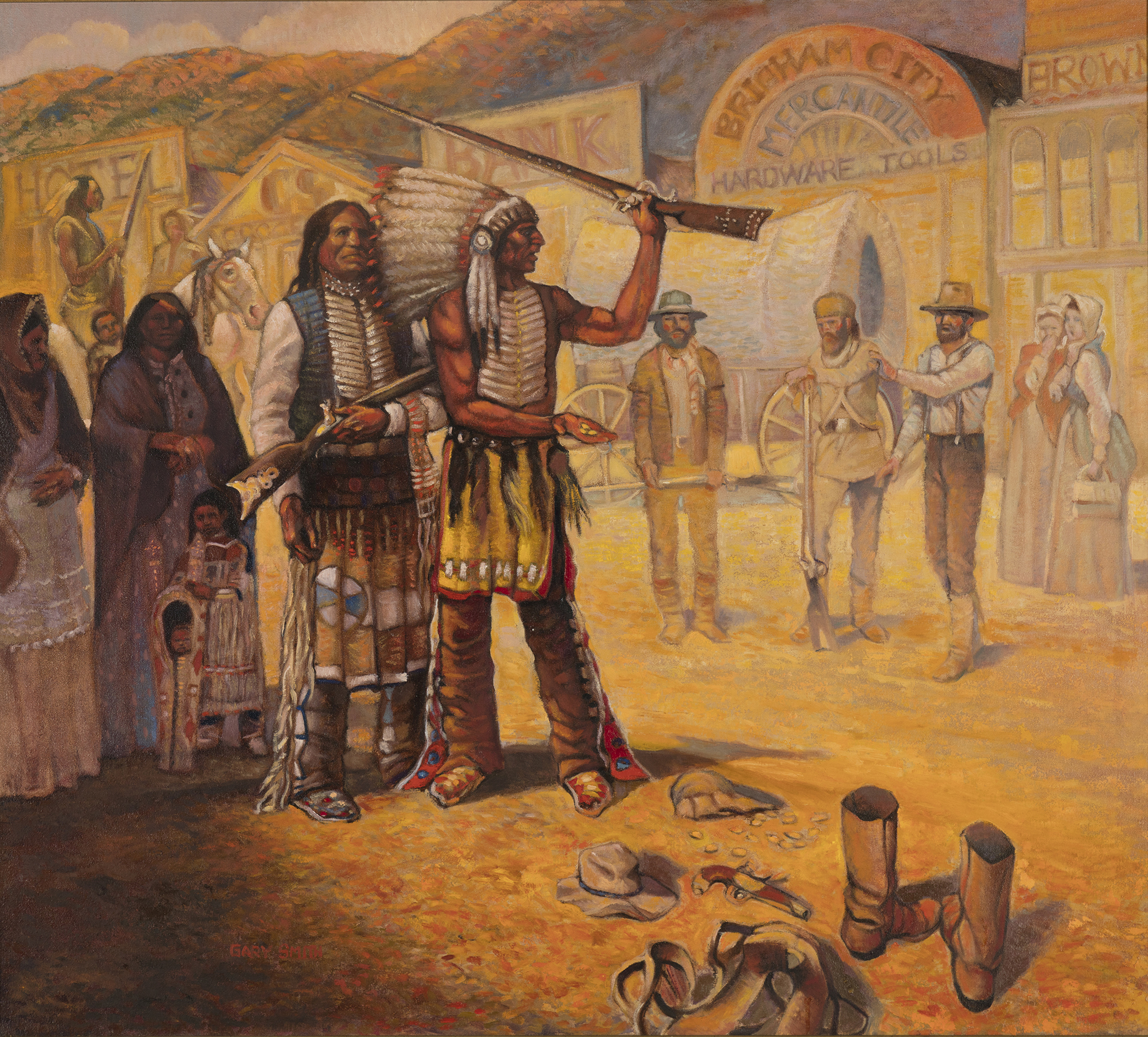 "Chief Pocatello at Brigham City" by Gary E. Smith (Image courtesy Weber State University)