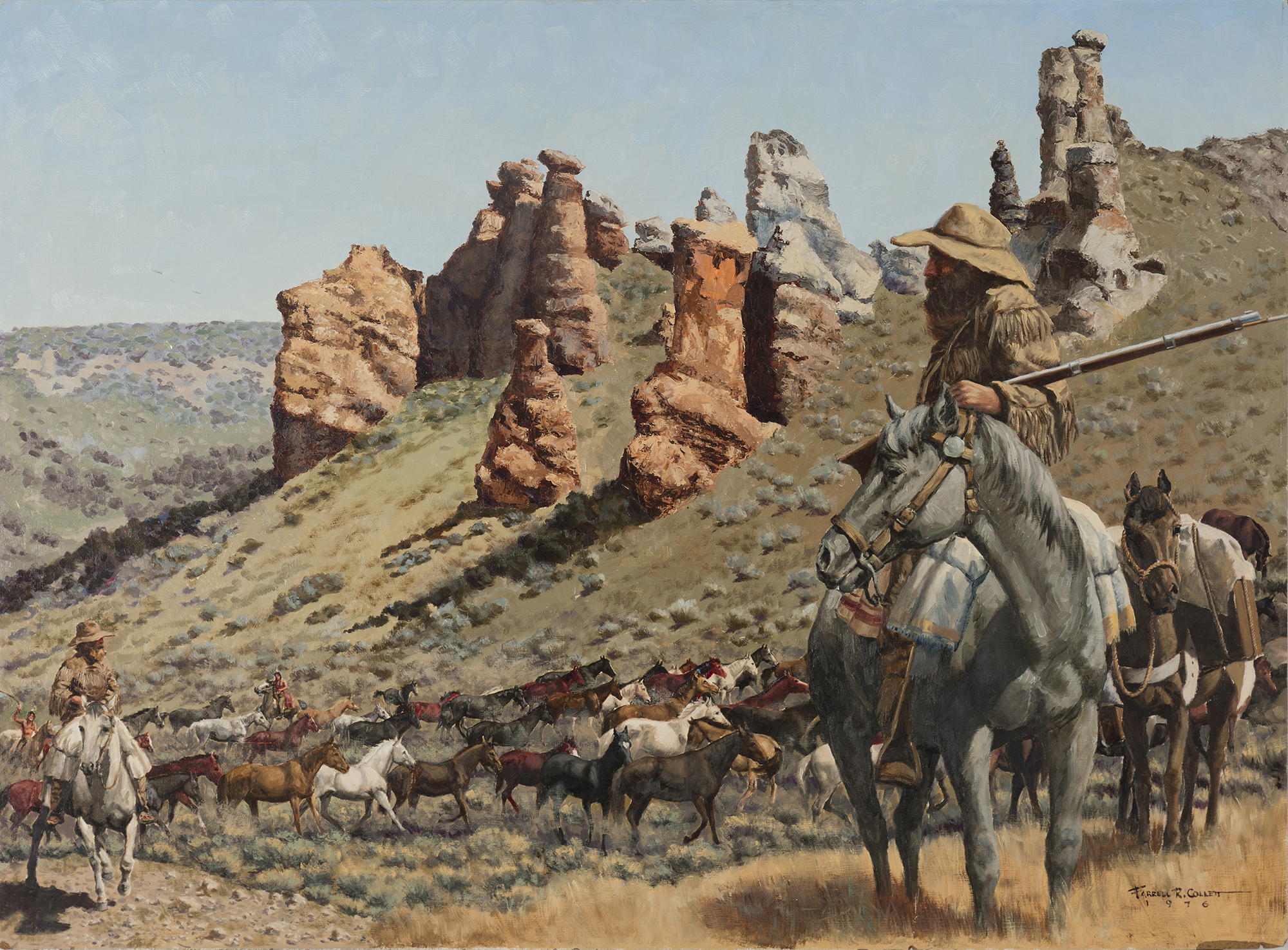 "The Goodyear Horse Drive" by Farrell R. Collett (Image courtesy Weber State University)