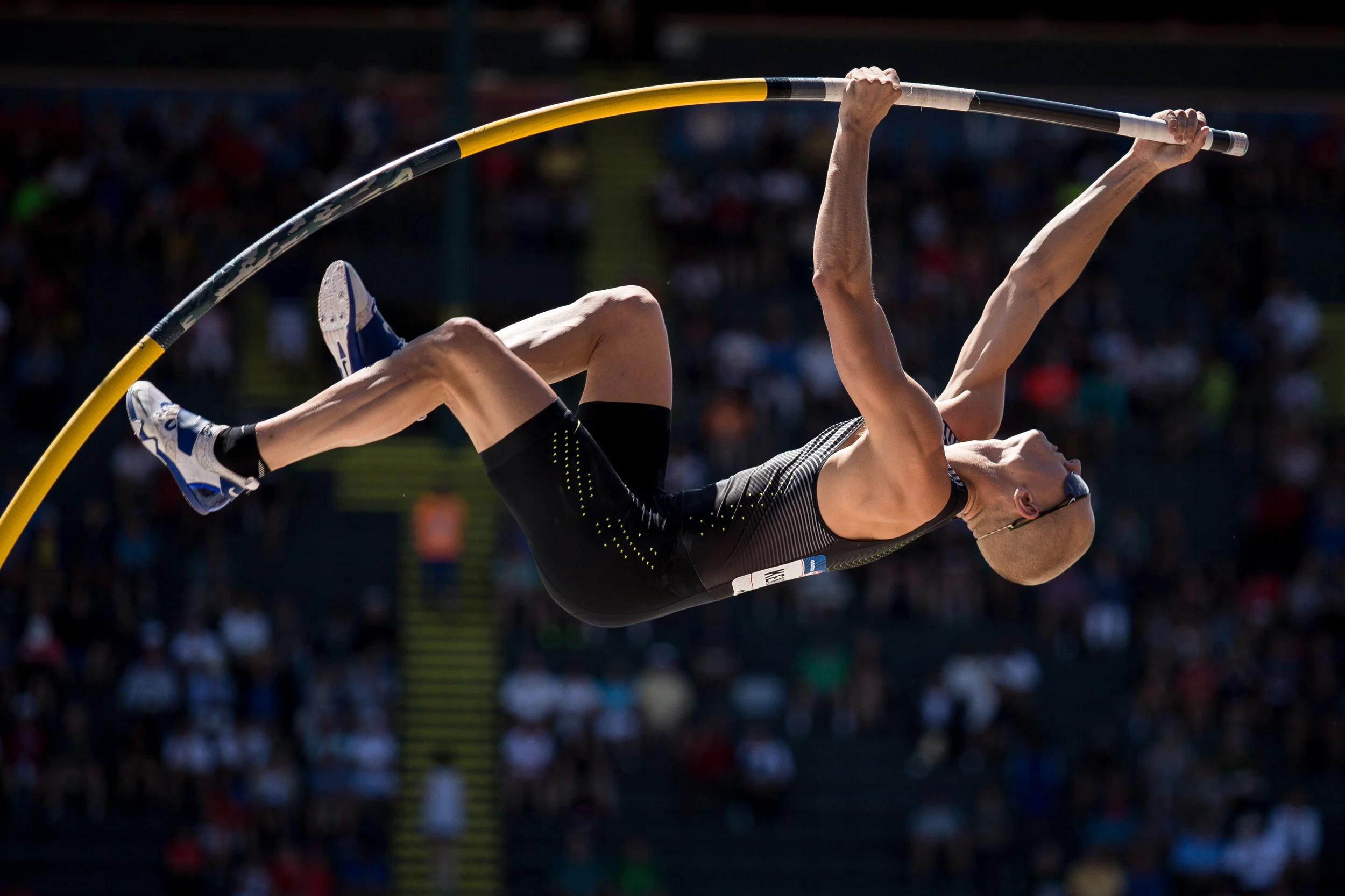Sam Kendricks, pole vault, Ole Miss alum and Olympic qualifier. Photo by Dillon Vibes.
