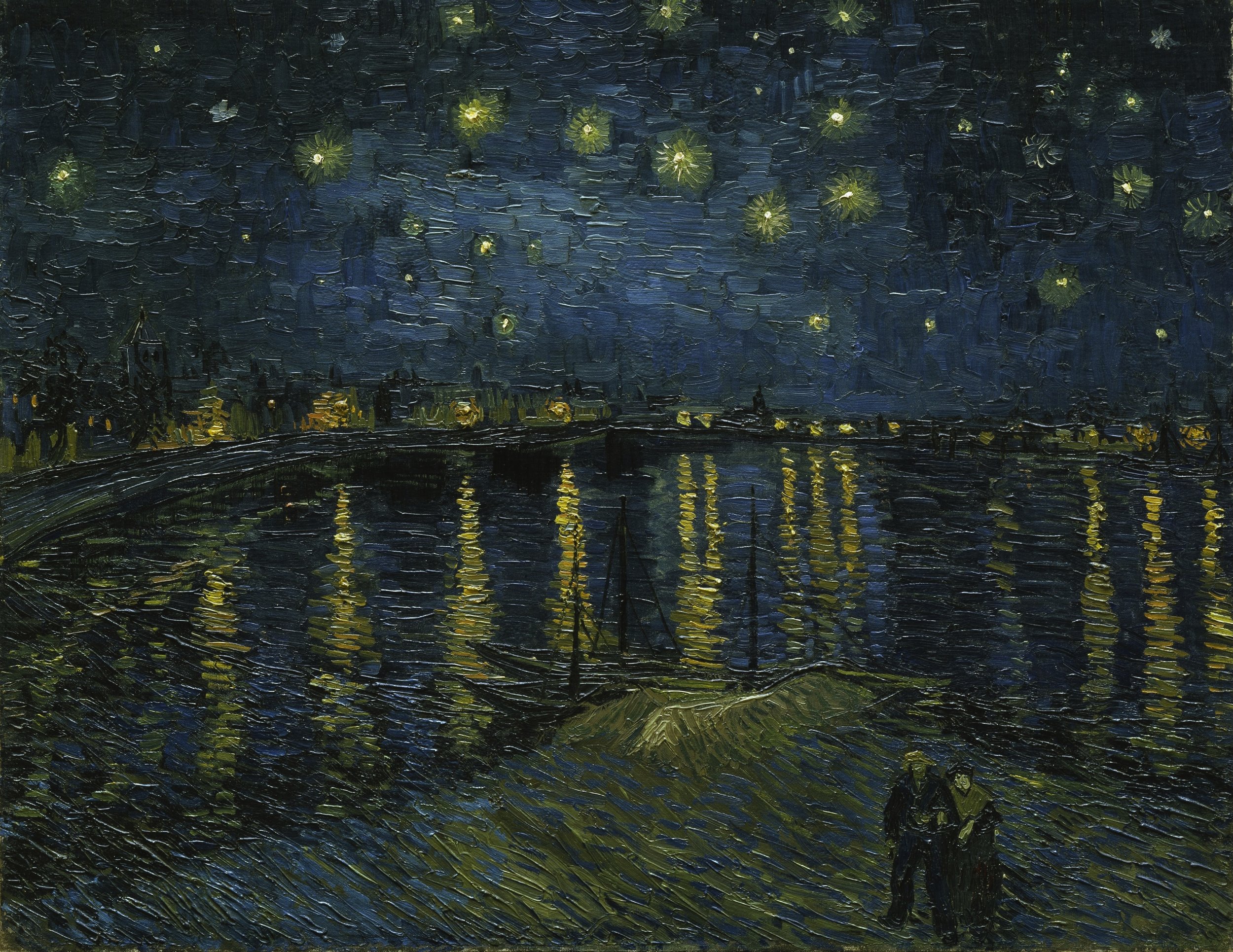 Starry Night Over the Rhone ar Arles by Vincent Van Gogh