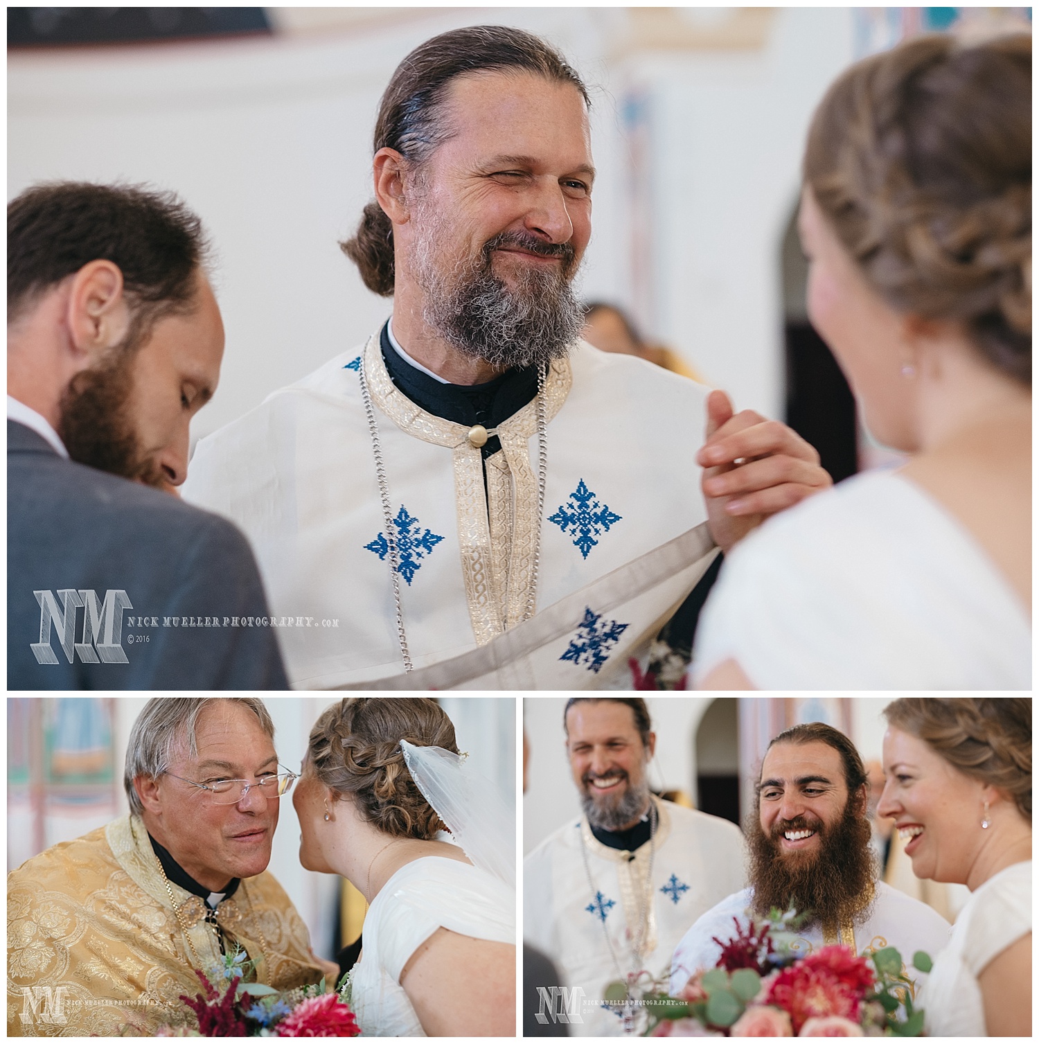 Priests Happy for the New Husband and Wife