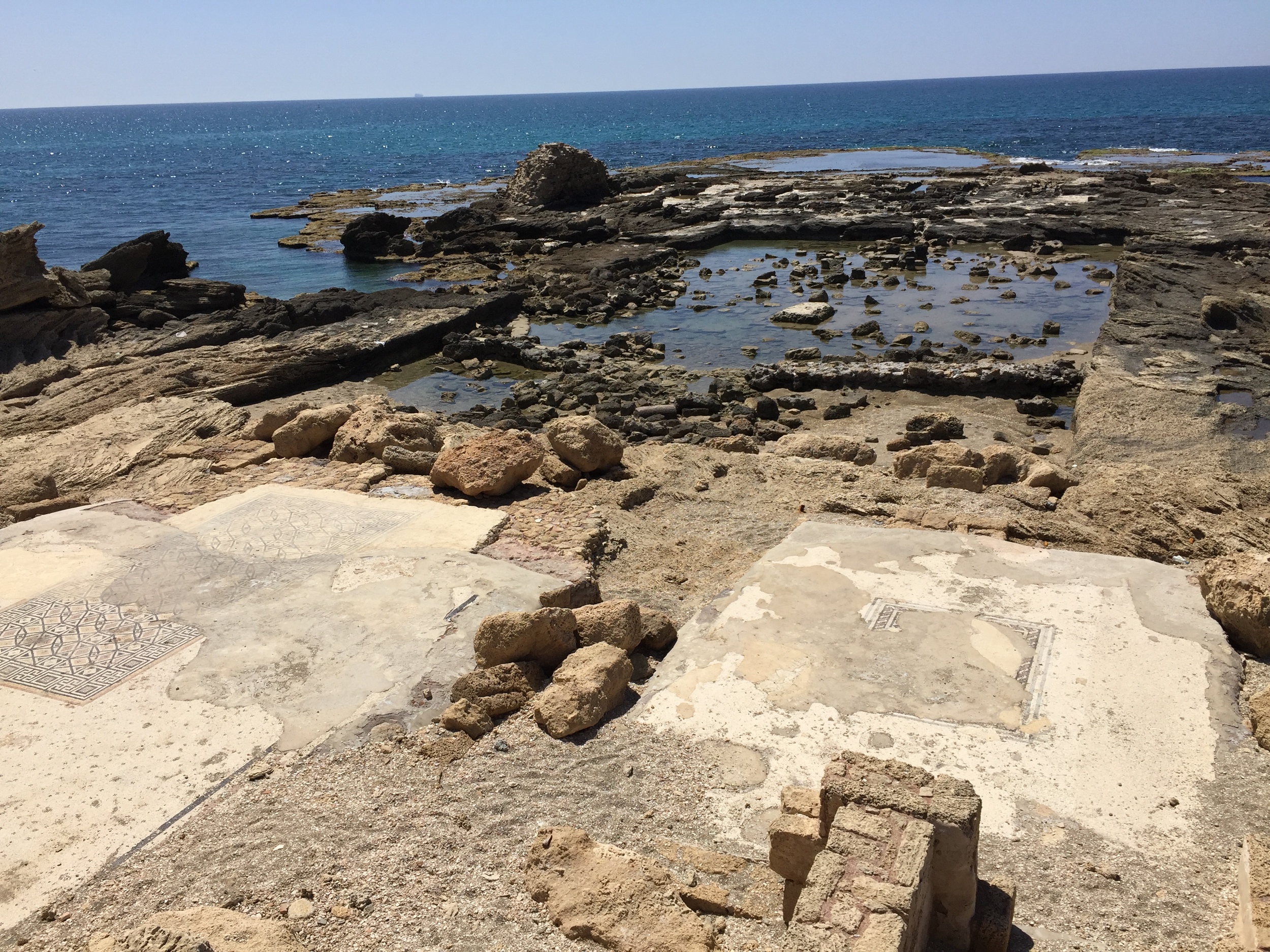 The remains of the harbor at Cesarea