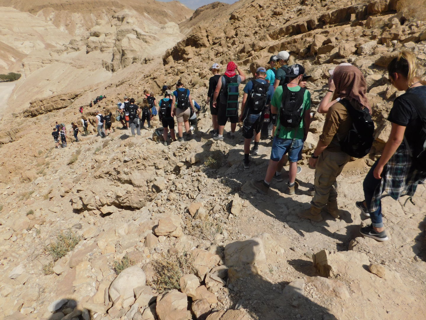 Lots of people and a tiny road. And yes, it really is that steep.