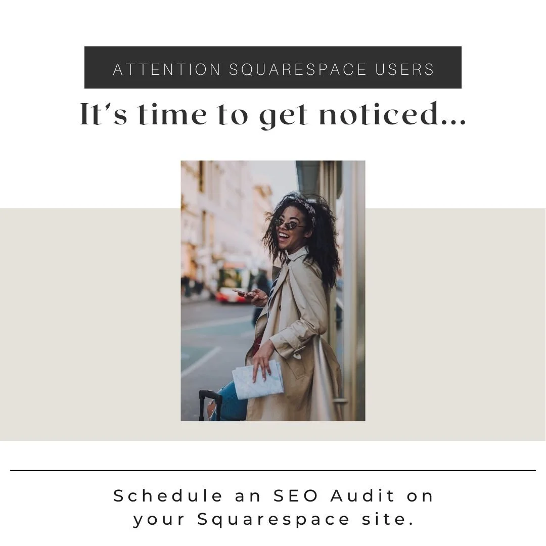 Now offering SEO services for your Squarespace site. Schedule an audit!
#seo 
#seoforsquarespace 
#squarespace