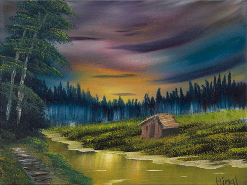 COTTAGE AT SUNSET