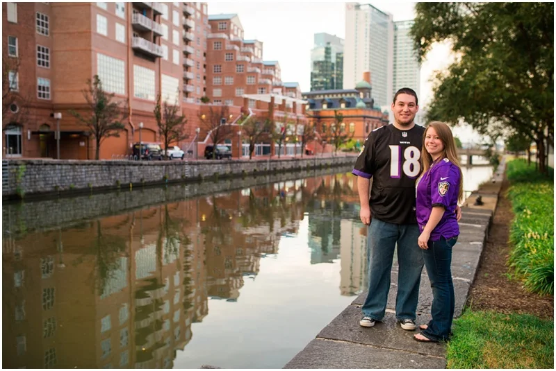 Emily & Adam's Inner Harbor Engagement shoot in Baltimore City.