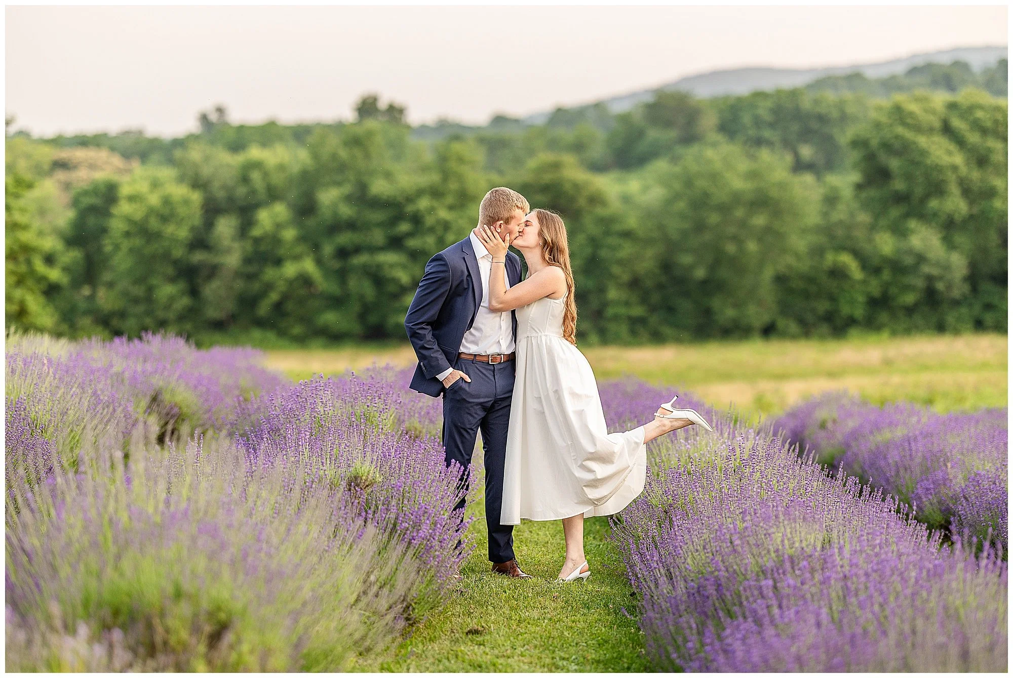 Jillian & Colton | Springfield Manor Lavender Field Engagement