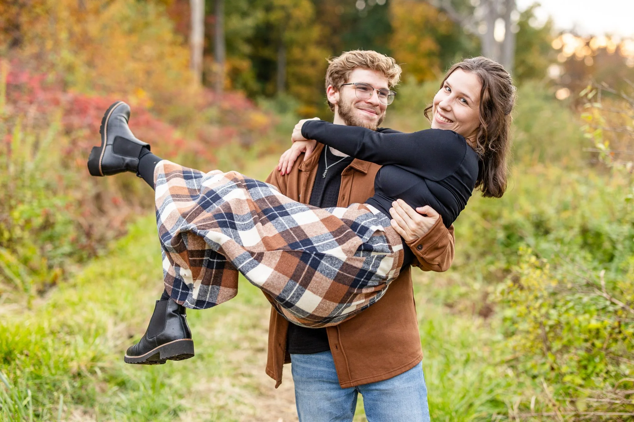 Sneak peeks of Ella &amp; Tristan&rsquo;s engagement session! What a perfectly Fall day, besides the 80 degree temps!