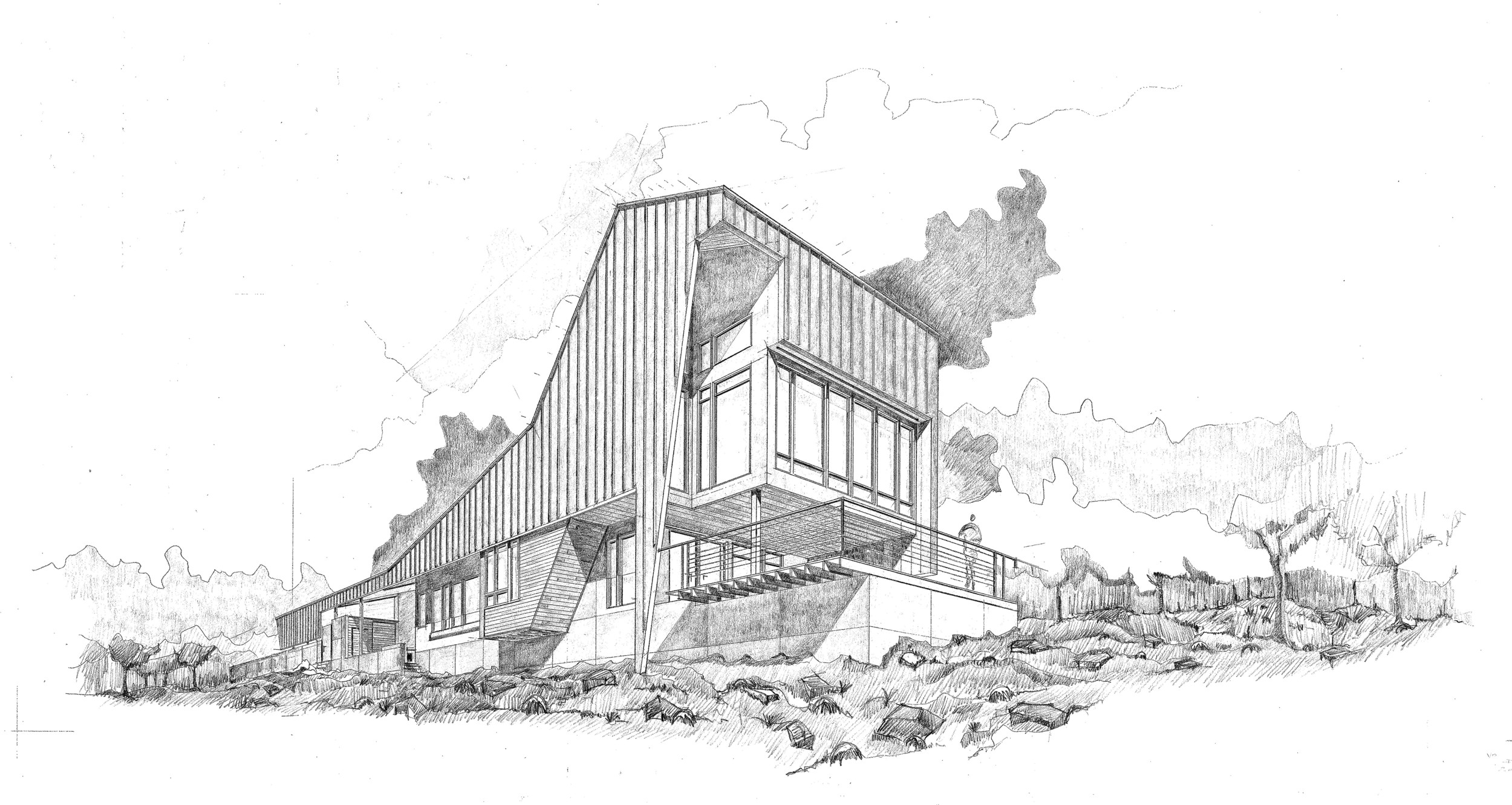 Round Mountain House Concept Drawing