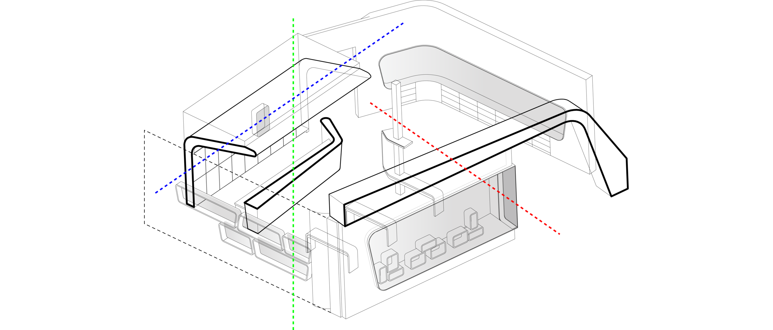 Elite Eyecare Axonometric Study