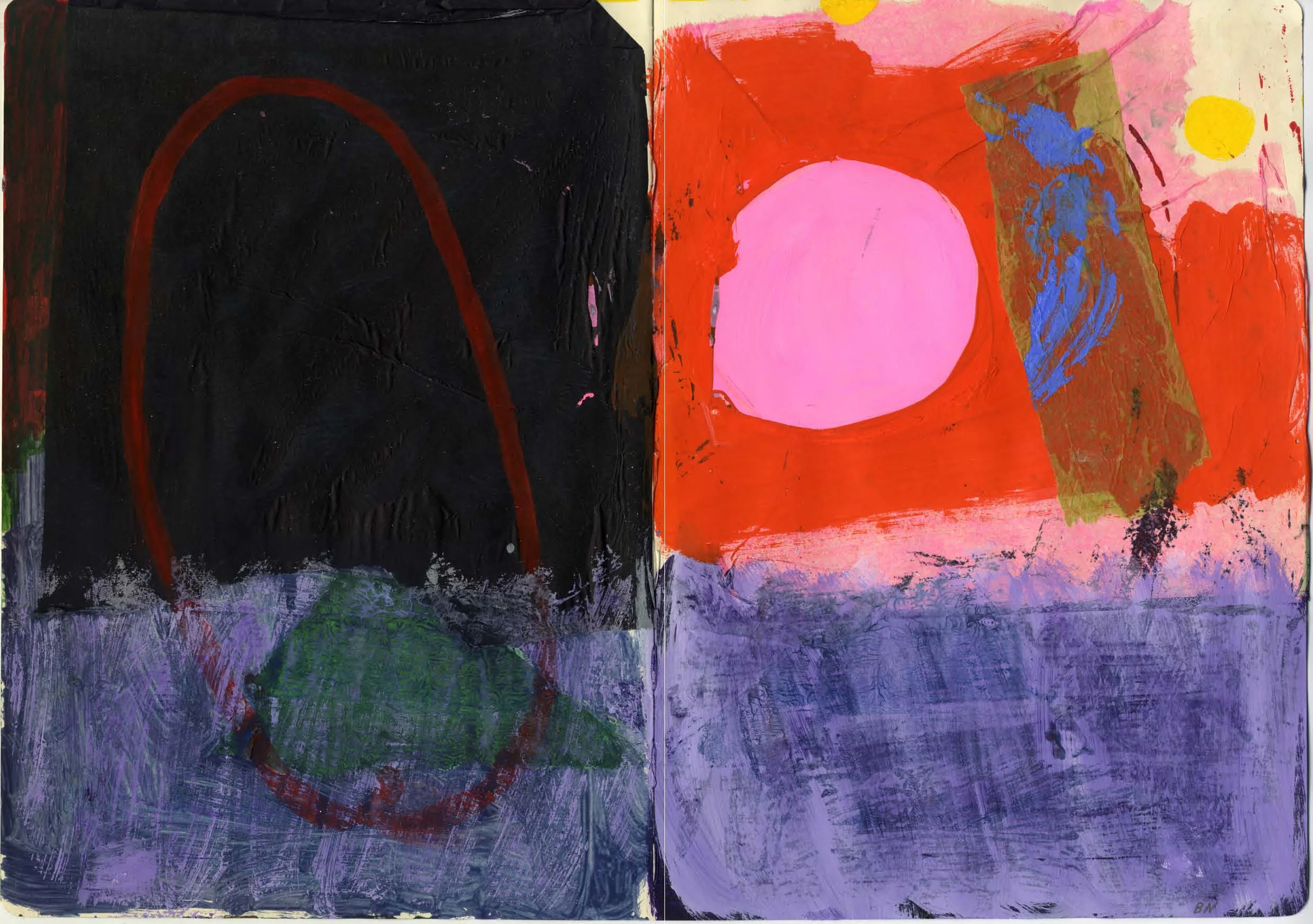 “the peak of the cardinal grand cross” Gouache, acrylic and paper on paper 11.5 X 16.5 “ 2014
