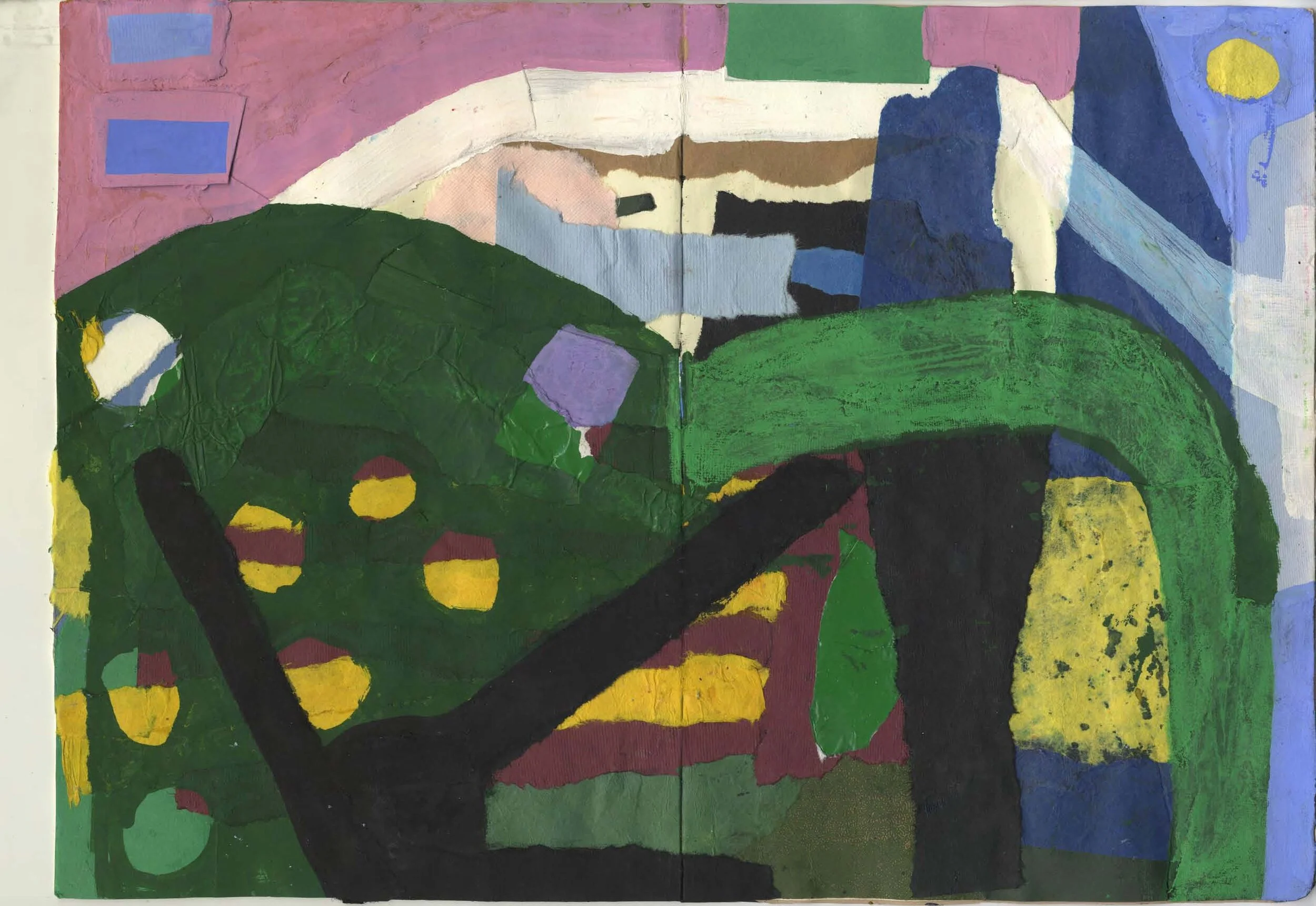 “Victory!” Gouache, acrylic and paper on paper 11.5 X 16.5 “ 2014