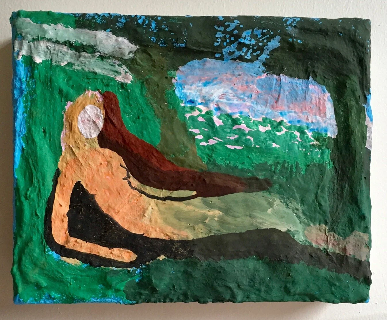 Woman in Landscape 8 X 10” Acrylic on Panel 2019