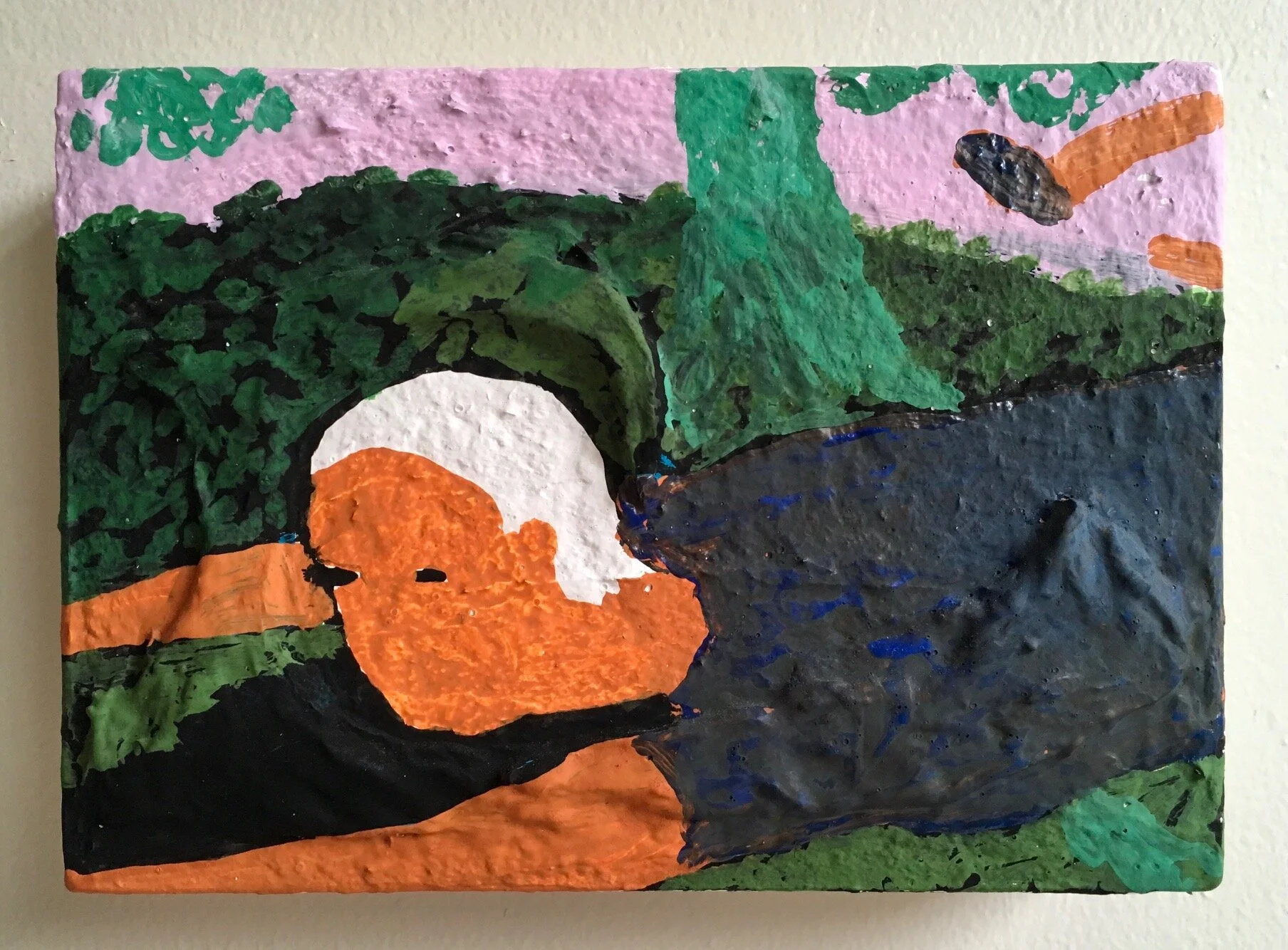 Mud Slide Tree Trip 5 X 7” Acrylic on Panel 2019