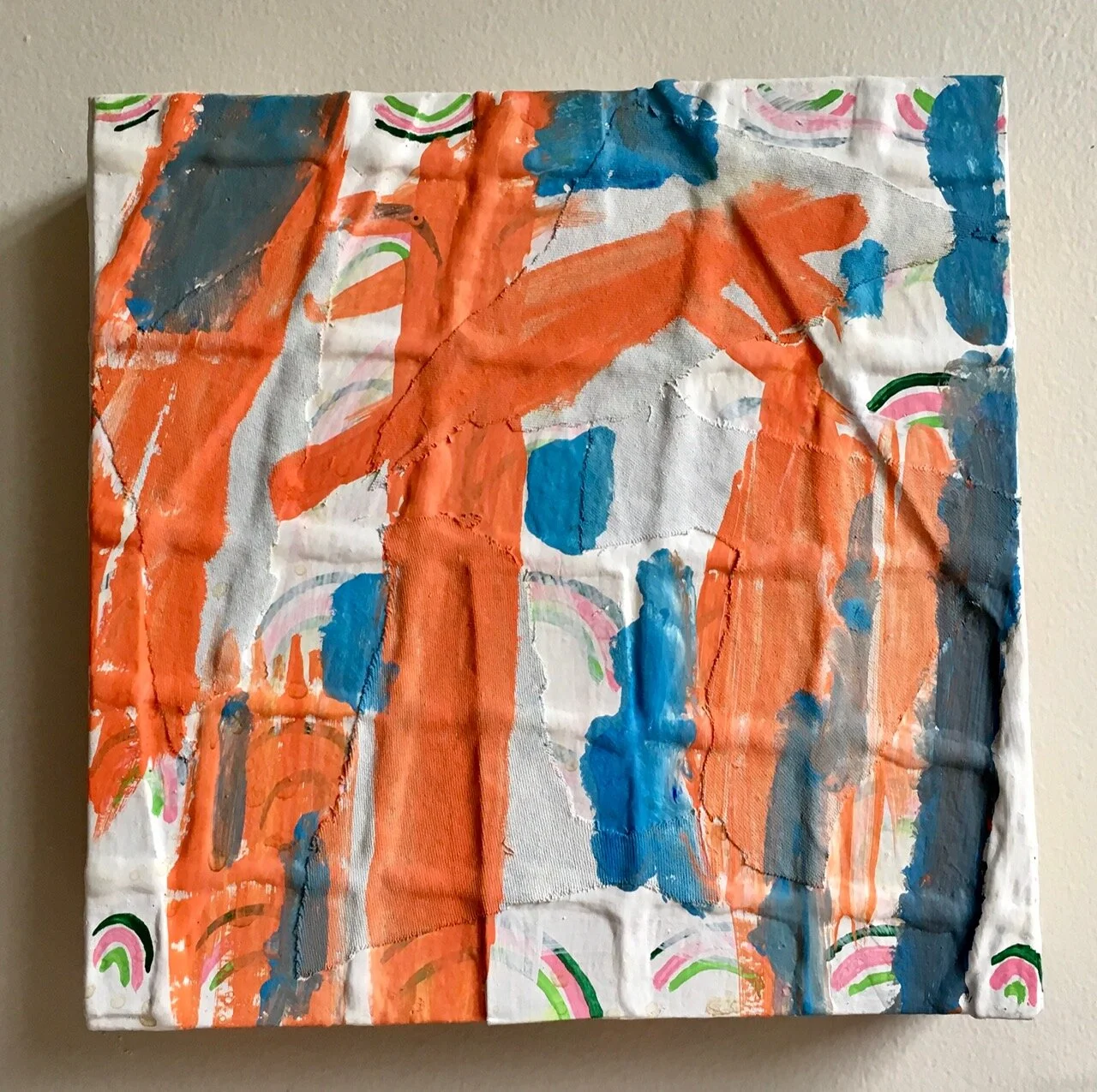 A Friends dream 8 X 8” Acrylic/mixed media on panel 2016