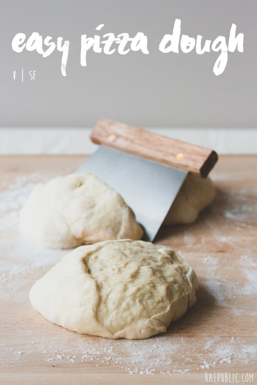 Easy vegan pizza dough. Make it as part of one of our plant-based pizza recipes and enjoy.