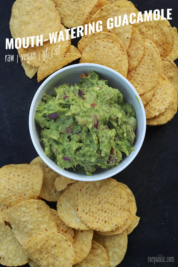 Easy, vegan guacamole that is so freaking delicious your taste buds might actually dance! Gluten-free and dairy-free so all can enjoy!
