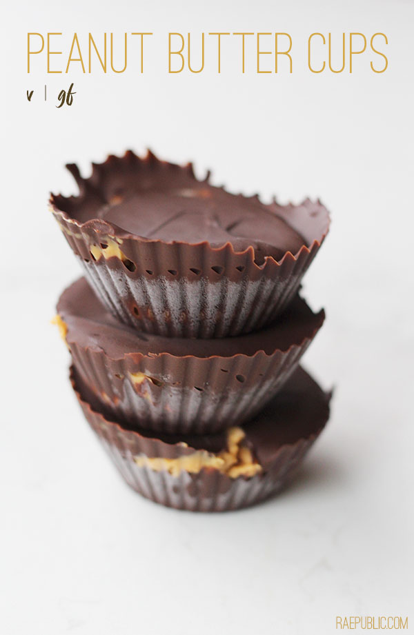 Easy, 3 ingredient PEANUT BUTTER CUPS that just so happen to be dairy-free and gluten free so all can enjoy.
