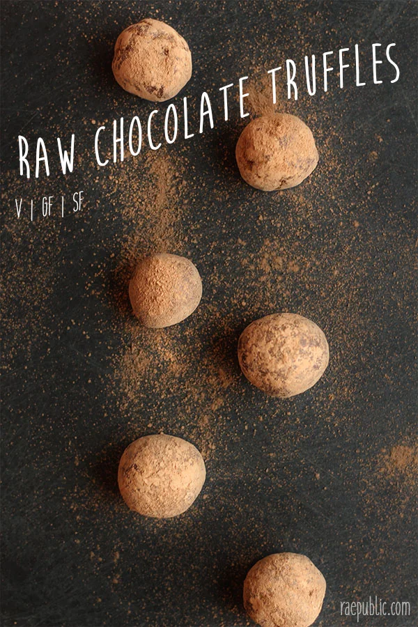 Raw vegan chocolate truffles baby! Seriously these puppies are two ingredients and take minutes to make...and only minutes to eat...so make a double batch before you regret it.