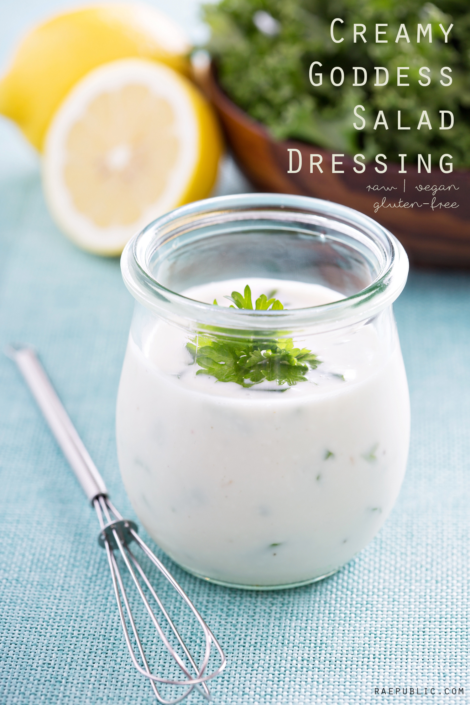 This creamy vegan salad dressing is so delicious and is perfect foR salads or dipping your favorite veggies!
