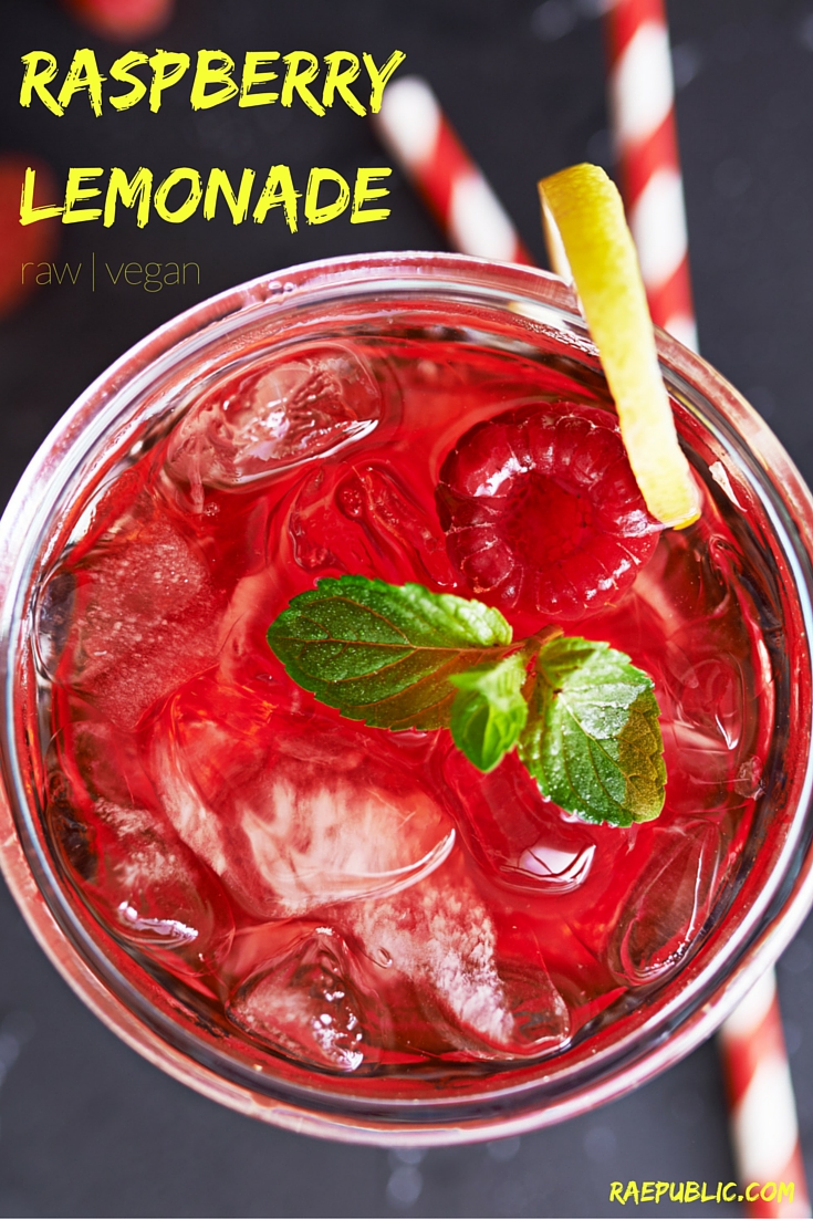 RASPBERRY LEMONADE - Easy, 4 ingredient raspberry lemonade sweetened with maple syrup. It's the perfect vegan drink for summer. Along with rejuvenating your taste buds, freshly squeezed lemon juice is high in vitamin C.