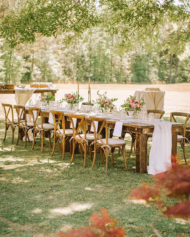 If I had to paint a picture of what an intimate wedding reception under the family big oak tree in the best Mississippi weather possible would look like. I would paint Molly and John&rsquo;s day.