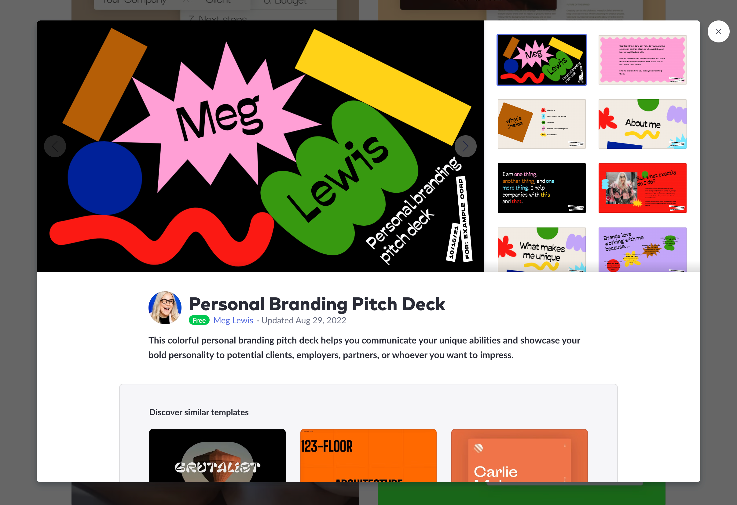 Personal Branding Deck Template for Pitch The Meg Lewis Fun House Personal Branding Deck Template for Pitch The Meg Lewis Fun House