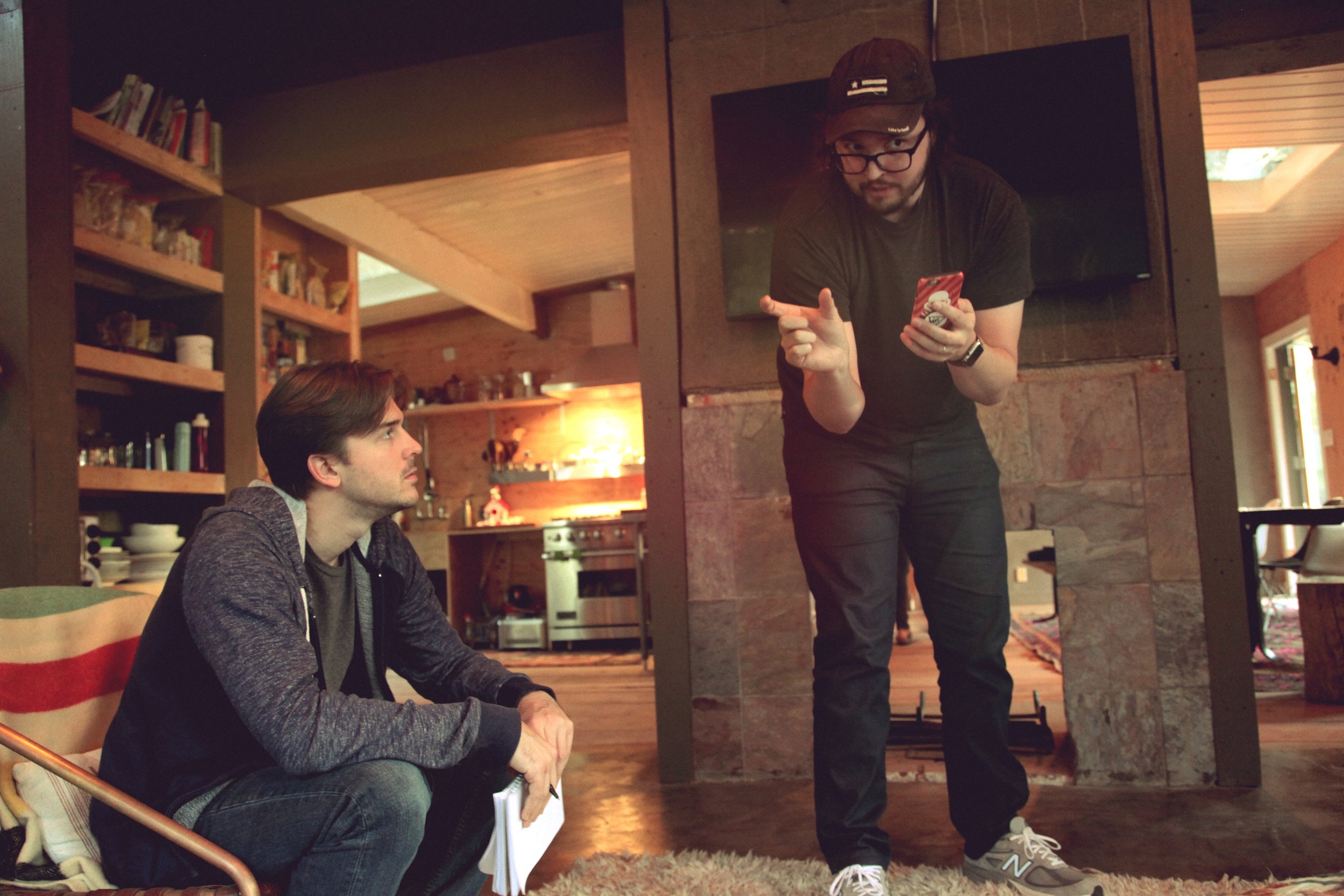 Andrew Messersmith (Director of Photography) and Christiano Dias on the set of HURRICANE, 2016.
