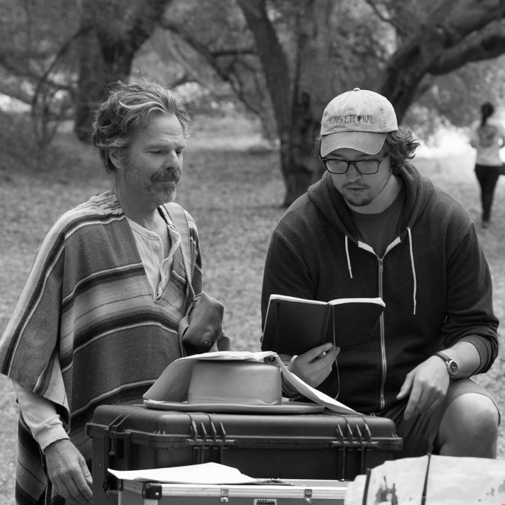 Joseph Bottoms and Christiano Dias on the set of King Eternal .