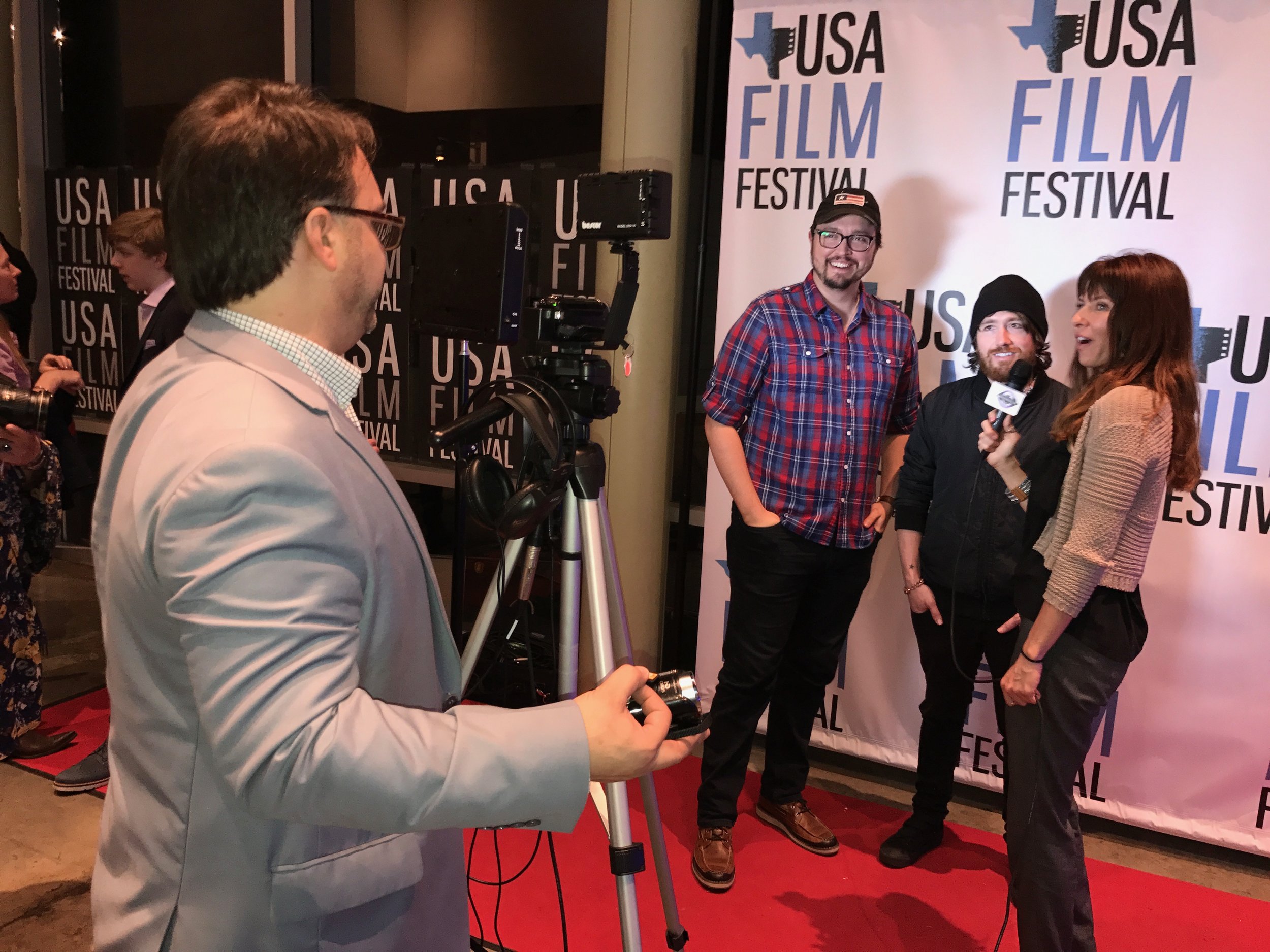 Christiano Dias and David Jay at the USA Film Festival premiere in Dallas, TX.