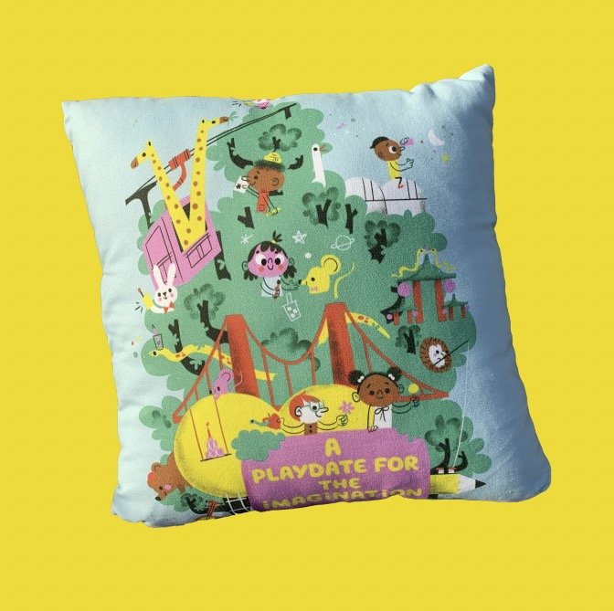A Playdate for the Imagination Pillow