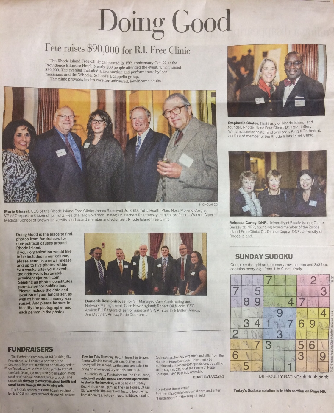 Feature in Providence Journal