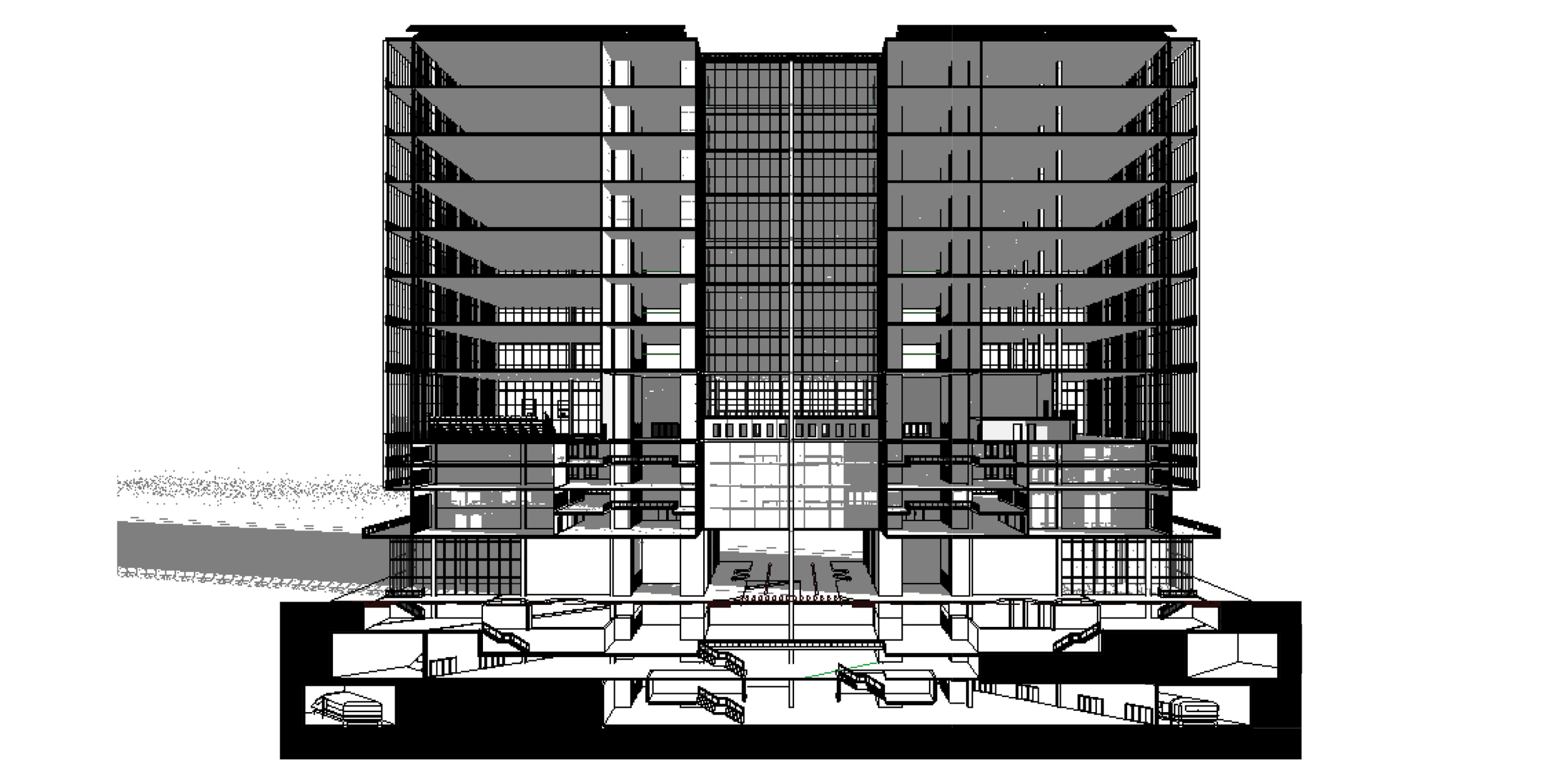 Building Type C Section Perspective
