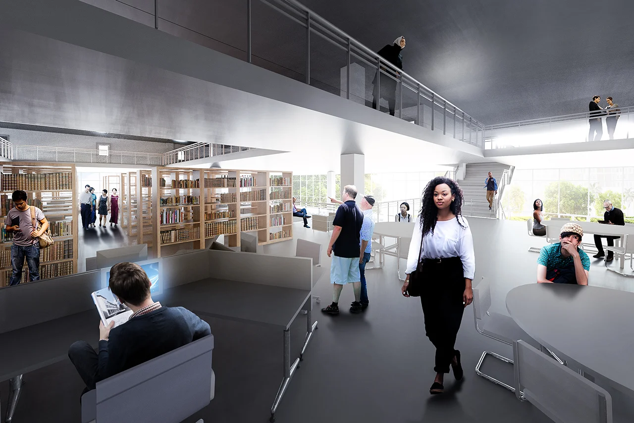 Second Level Secondary School Interior Rendering