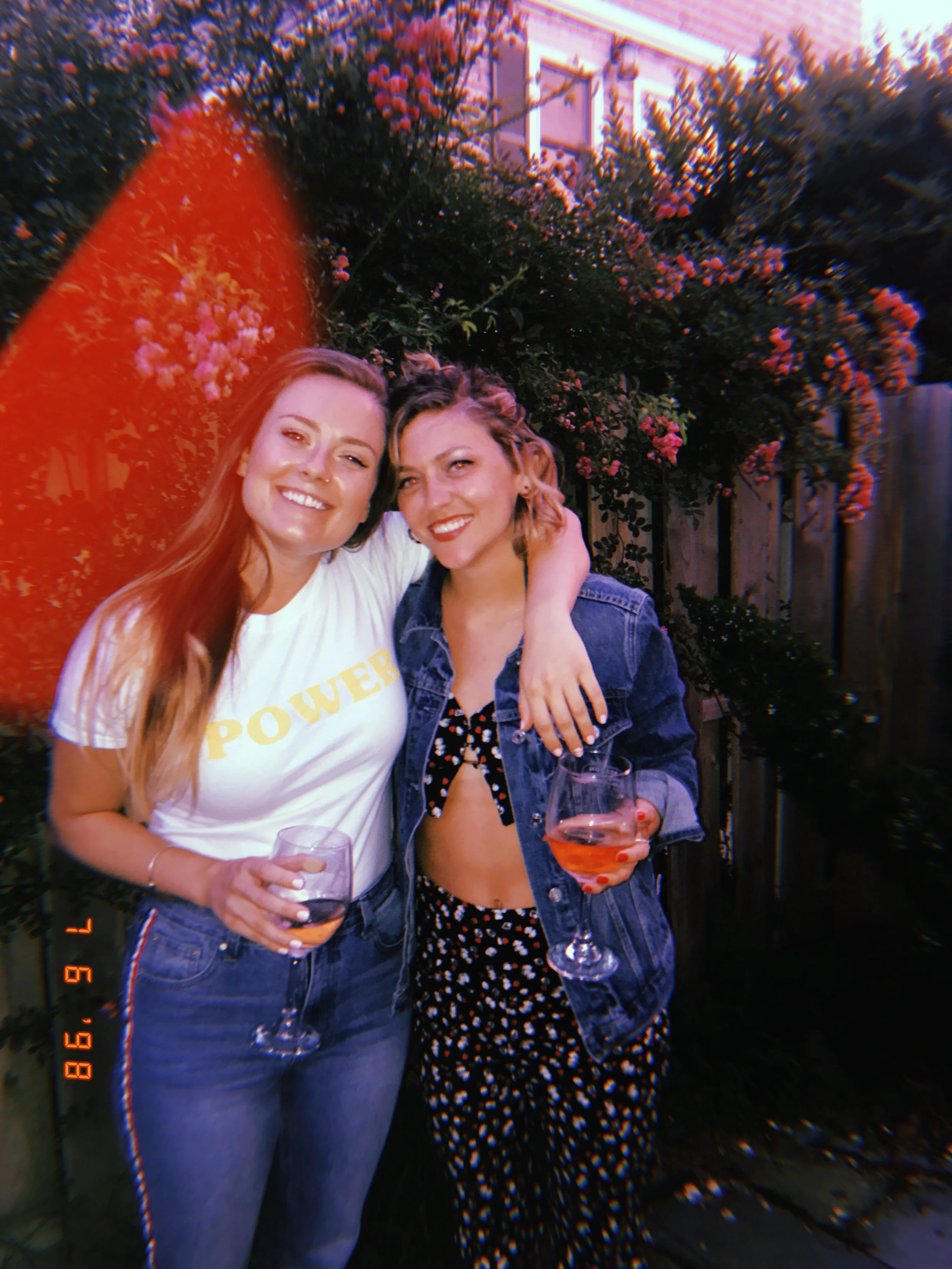 Notice the HUJI app's random red light flare. We loved it, my mom didn't get it.