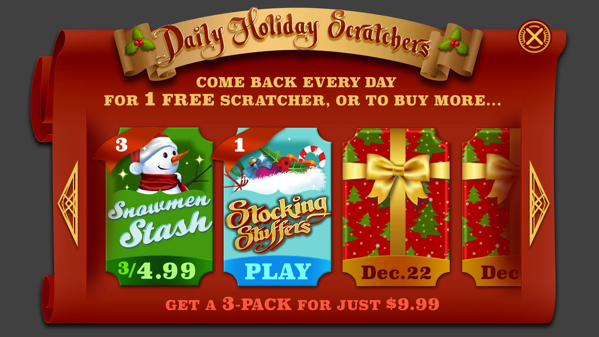 Holiday Scratchers - 2016