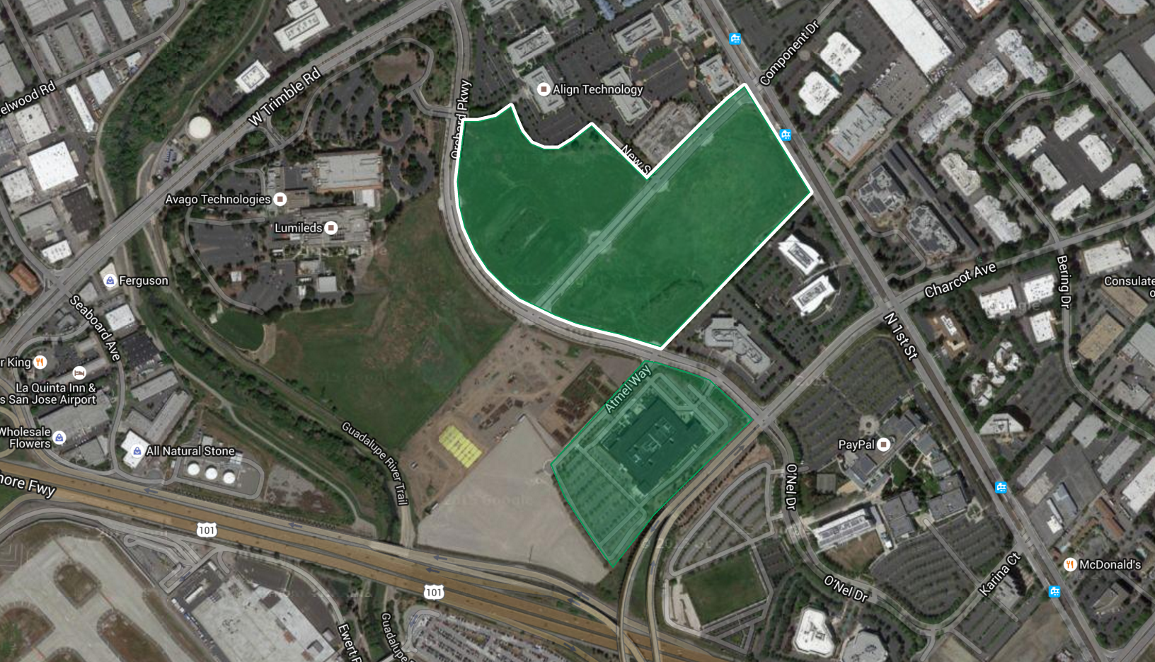 Apple's second land transaction in north San Jose. 