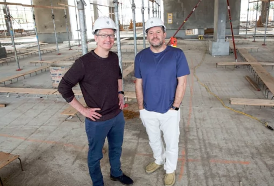 Tim Cook and Jony Ive at Apple Park. Photo credit: The Telegraph