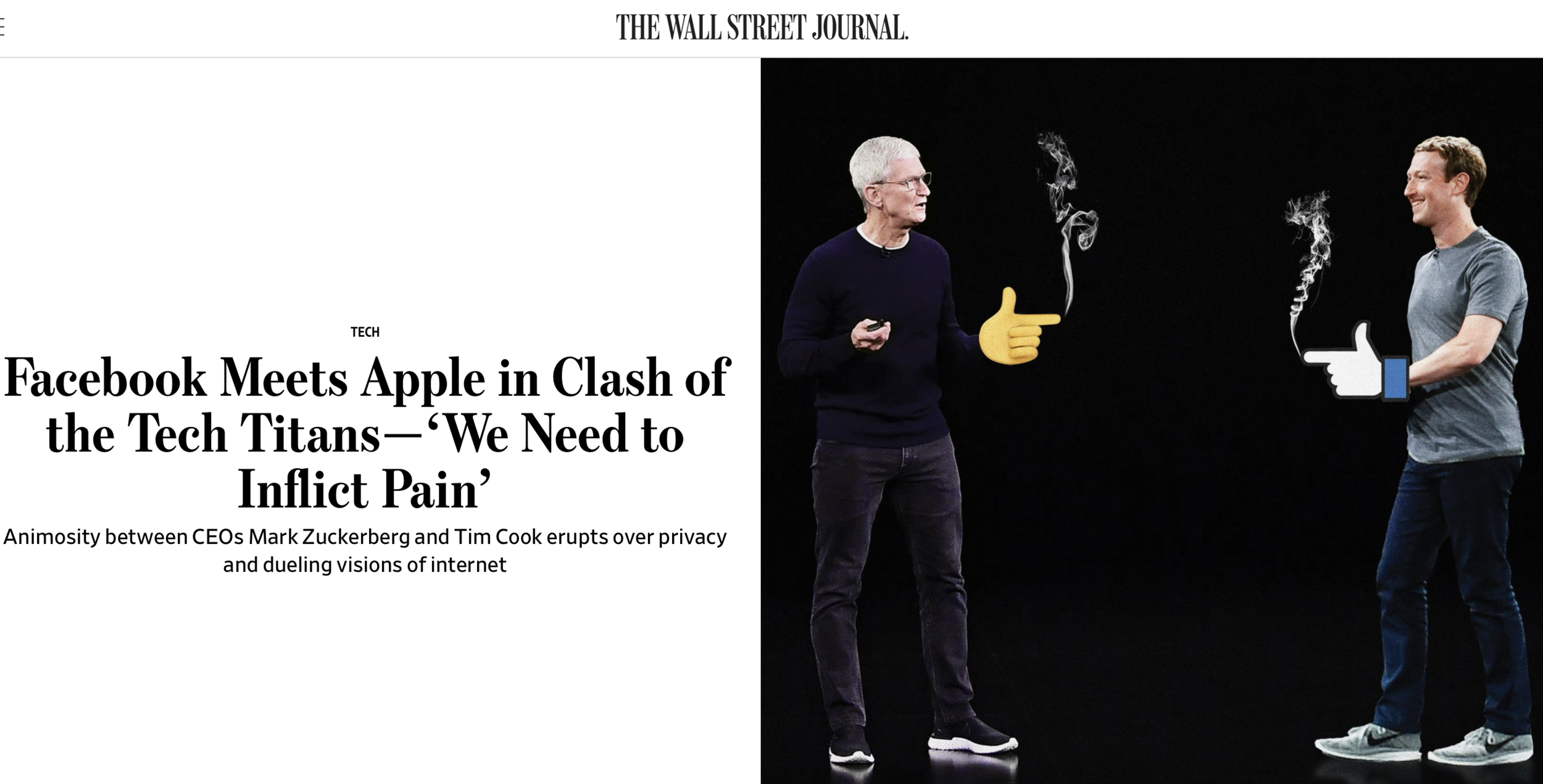 Cook vs. Zuckerberg, Tim Cook on Privacy, Tech Business Models Are Starting to Collide
