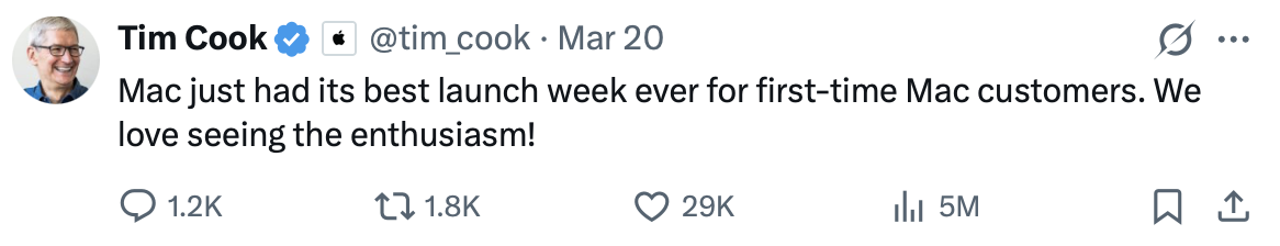 Mac Sets Launch Record, iPhone Supply Remains Constrained, Demand vs. Supply