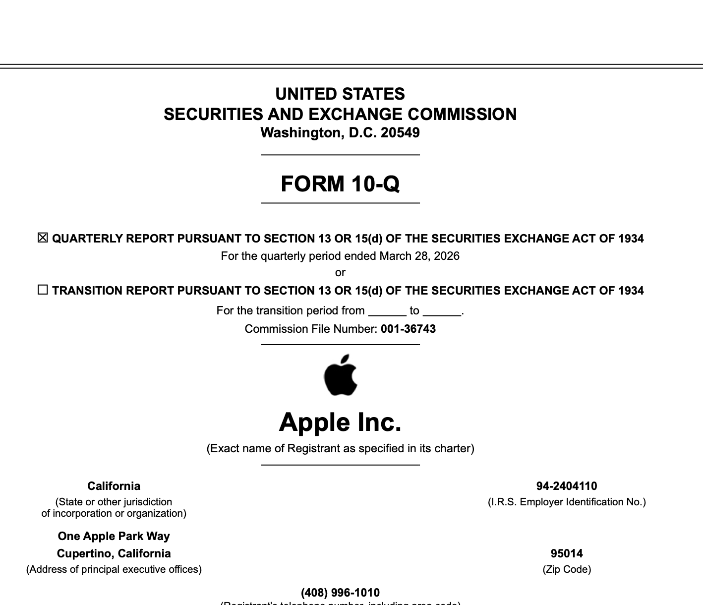 Reading Between the Lines of Apple’s 2Q26 Earnings Q&amp;A With Analysts, Takeaways From Apple’s 2Q26 10-Q, Subscriber Q&amp;A
