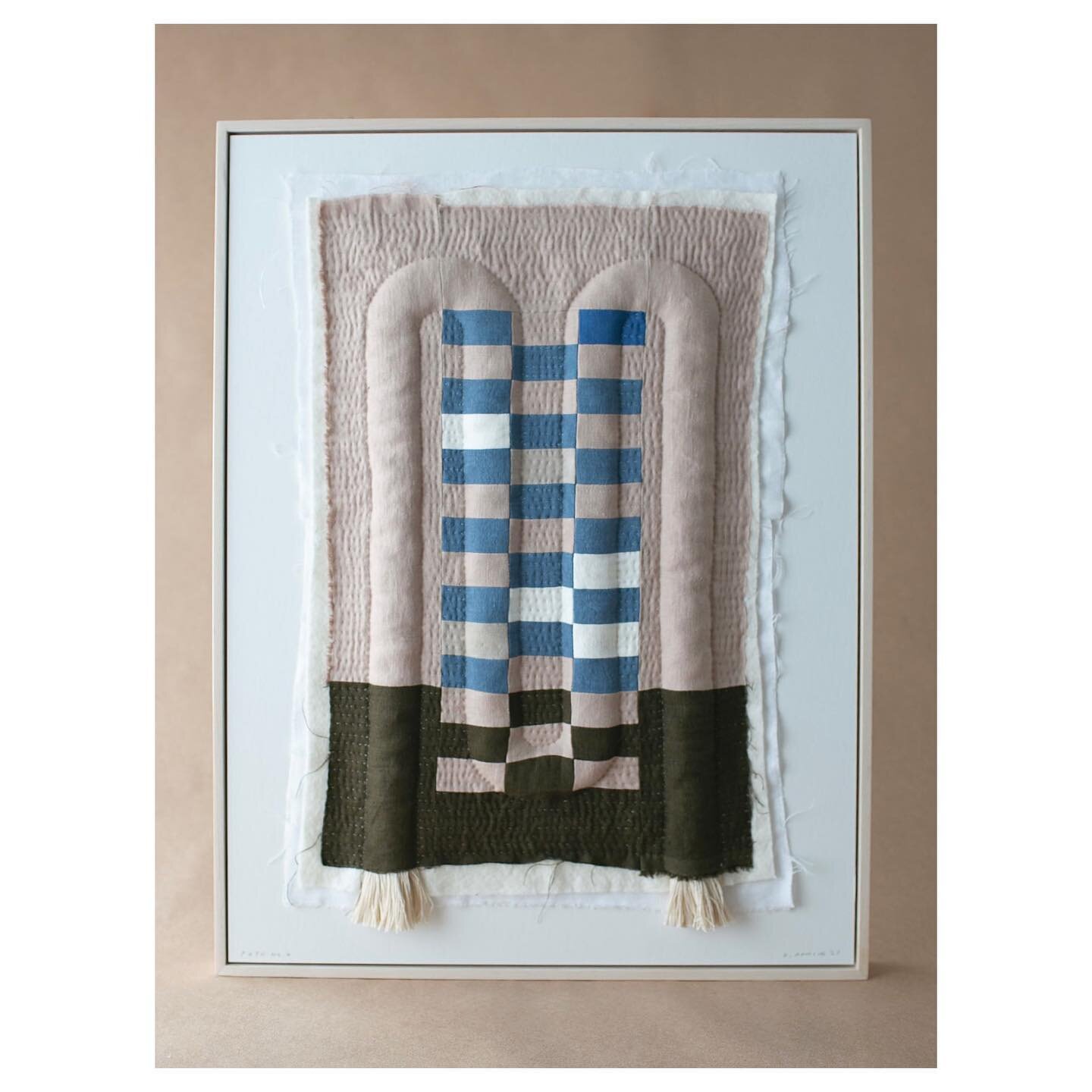 Path no. 6⁣
Linen and cotton, maple frame ⁣
24&rdquo; x 36&rdquo;⁣
⁣
Showing at @makerspacesellwood 
⁣
⁣
#handstitched #handquilted #heirloom #contemporaryquilt #wallart #wallartdecor #artwork #interiordesign #homestyling #textileart #fiberart #texti