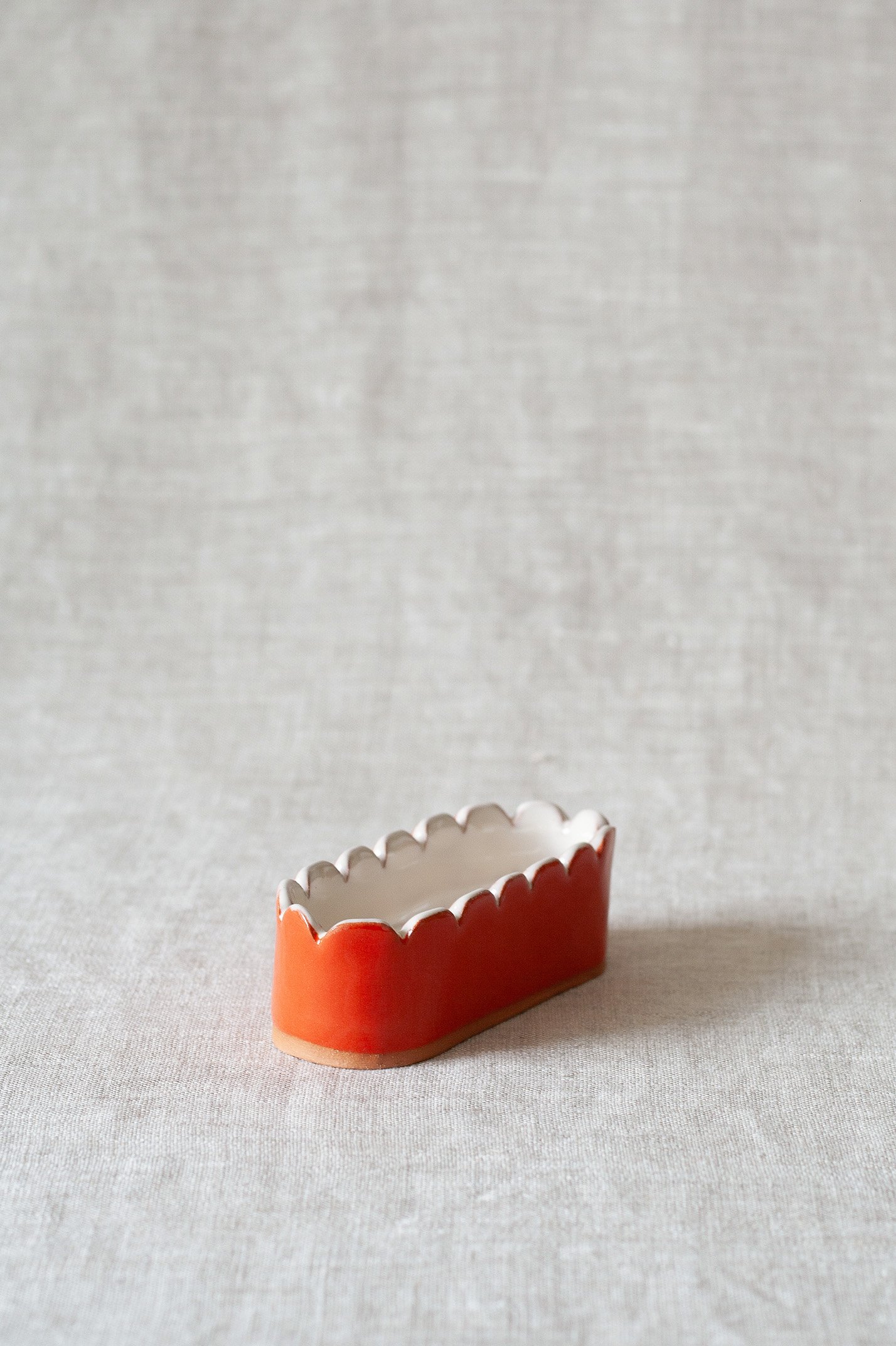 Magnetic Pin Tray- Shay Red/linen