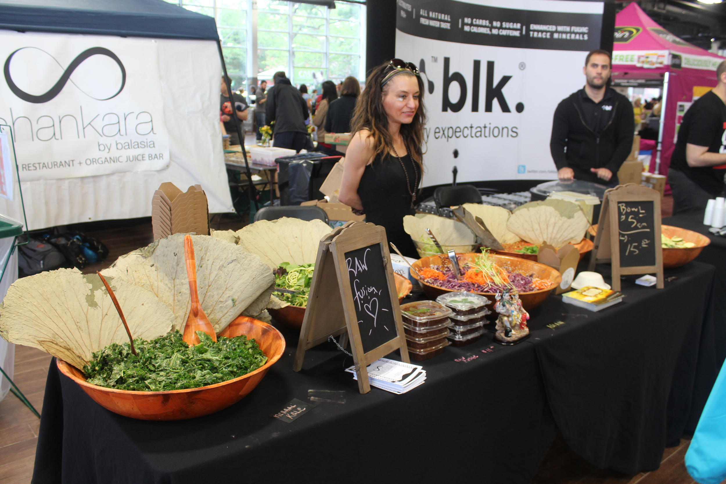  With greens galore, the expo area was the best place to munch on health foods during sessions. 
