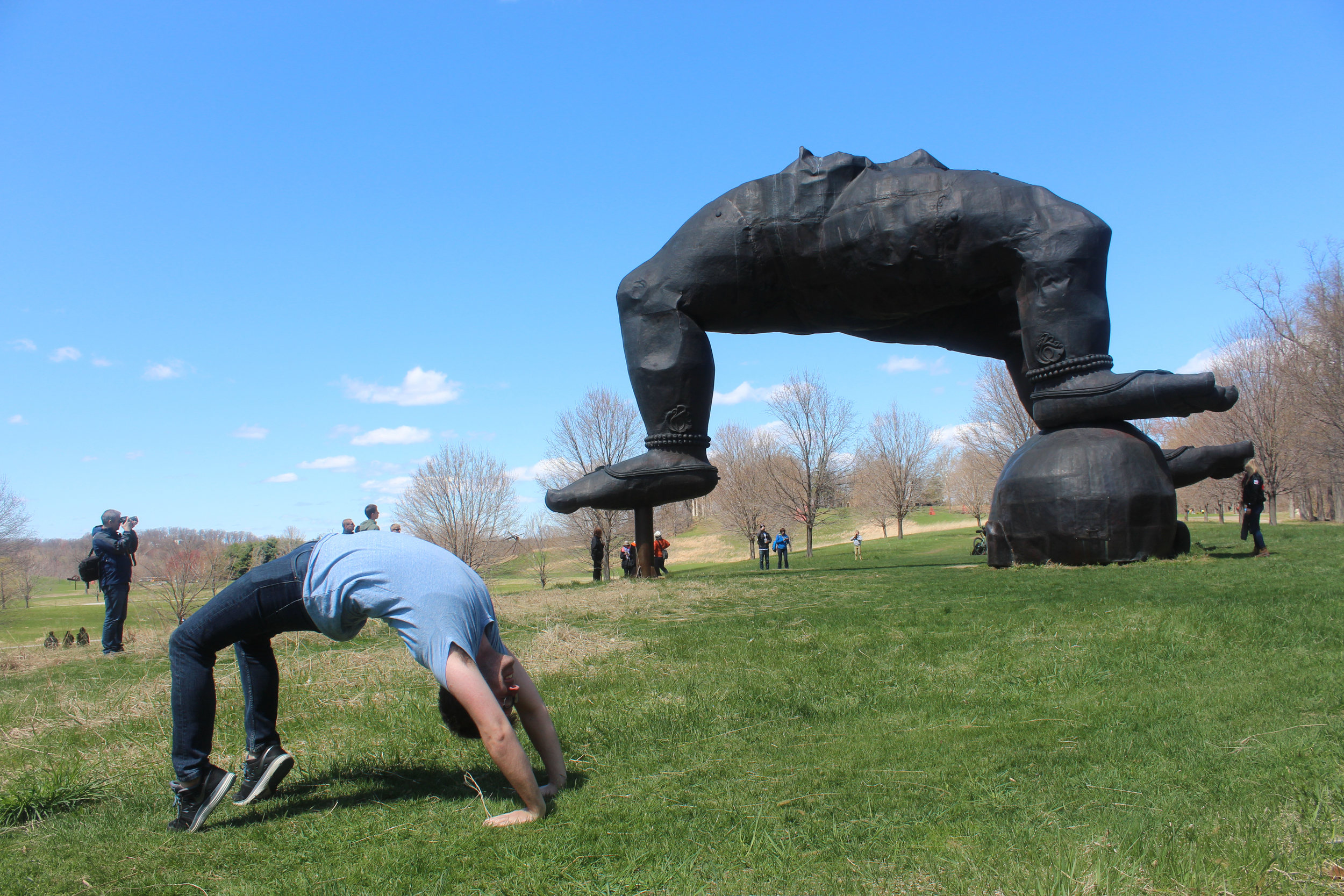Scott Practicing some Yoga at Storm King Art Center