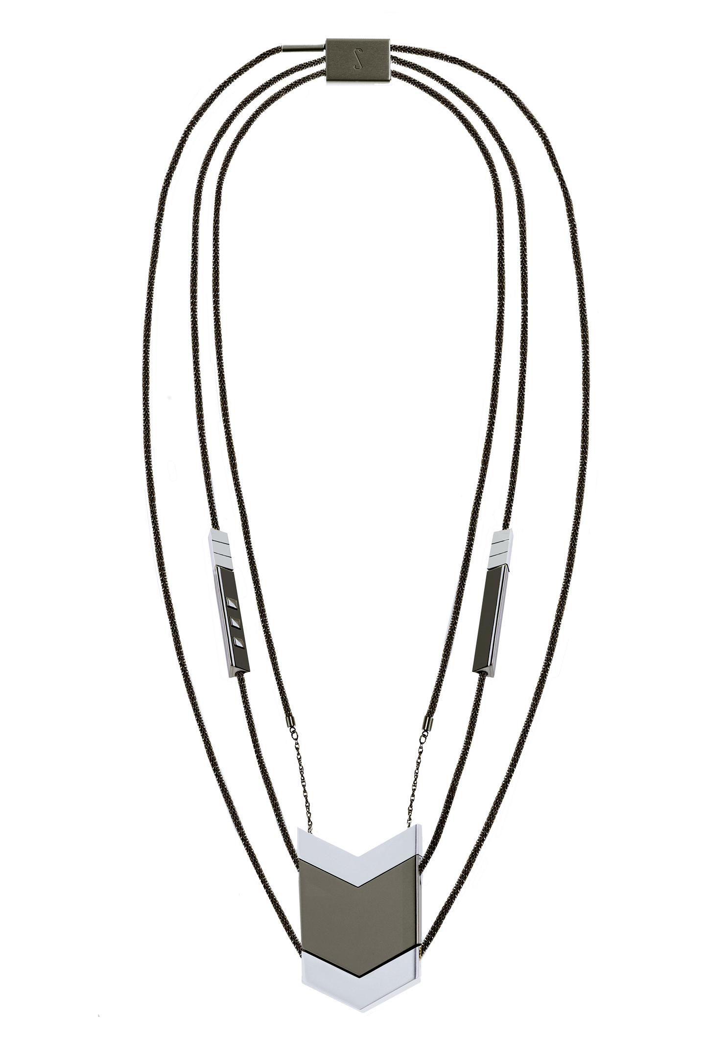 Tinsel- The Dipper Audio Necklace in Gunmetal, tinsel.me