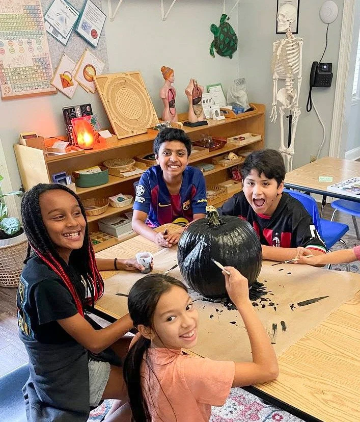 Upper Elementary is prepping their masterpiece for the Pumpkin Auction! 🖌️🎃
Don't miss our annual Pumpkin Painting Party &amp; Auction on Friday, October 16th. Get ready to bid on unique classroom pumpkins and paint one of your own! See you Friday!